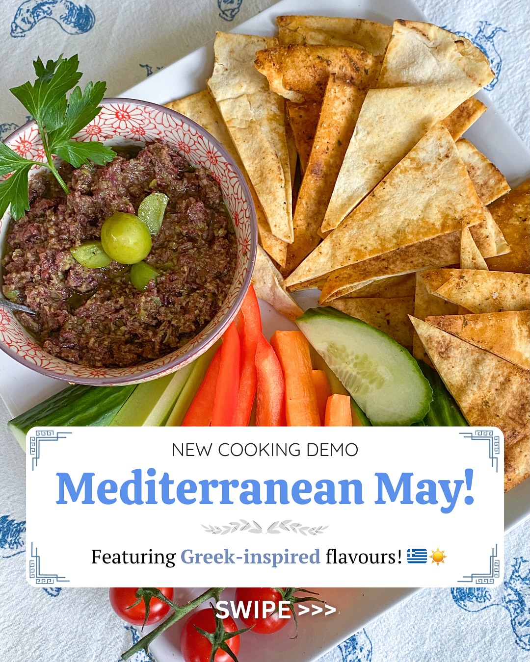 Mediterranean May! Sign up link in bio
In-person (May 26th +27th +28th) OR Zoom demo (May 29th) - includes Zoom link + recorded video + full recipe booklet from in-person class
🍒
This demo will feature:
🫒Olive tapenade + tzatziki served with toasted pita crisps
🥗Deconstructed spanakopita salad
🍗Chicken souvlaki skewers
🍋Traditional Greek lemony potatoes
🇬🇷Sesame snap cookie (Pasteli)
Sign up at shaunalindzon.com
#foods
#registereddietitiannutritionist
#mediterraneandiet
#fooddemo
#newrecipe
#familyfriendlyrecipes