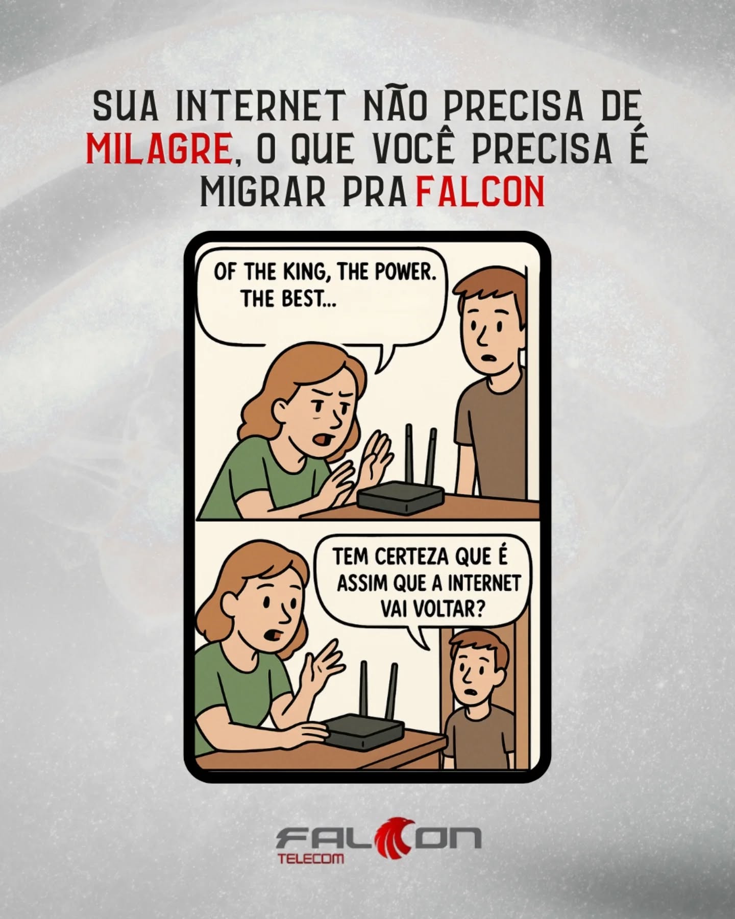 🔴 Com a Falcon você tem suporte rápido e toda a estabilidade que você precisa para estar sempre conectado. 🧑💻📡
Conheça os nossos planos e voe! 🦅
.
.
.
.
.
.
.
.
.
.
.
.
.
.
.
.
.
#oftheking #internetcg #campogranderj granderj #zonaoesterj #internetrj