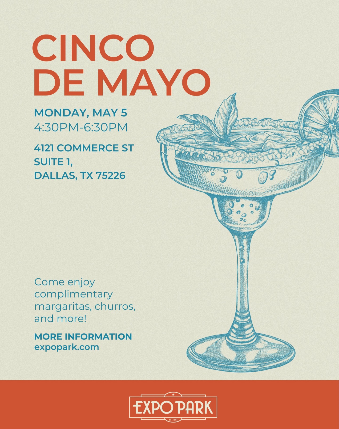 Join us on Monday for Margaritas and Churros from 4:30-6:30! 🤗🍋🟩🍹🪇