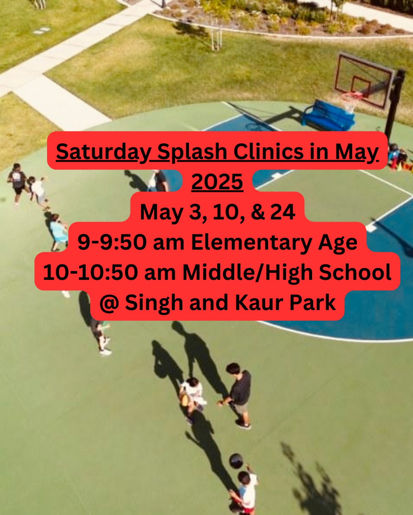 Splash May Clinics Schedule
#makeasplash