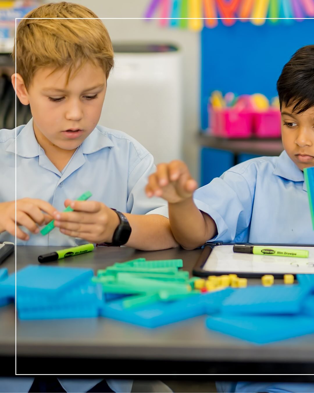 We value the use of hands on materials in maths. When students can see and touch their thinking, abstract ideas become clear and learning becomes meaningful.