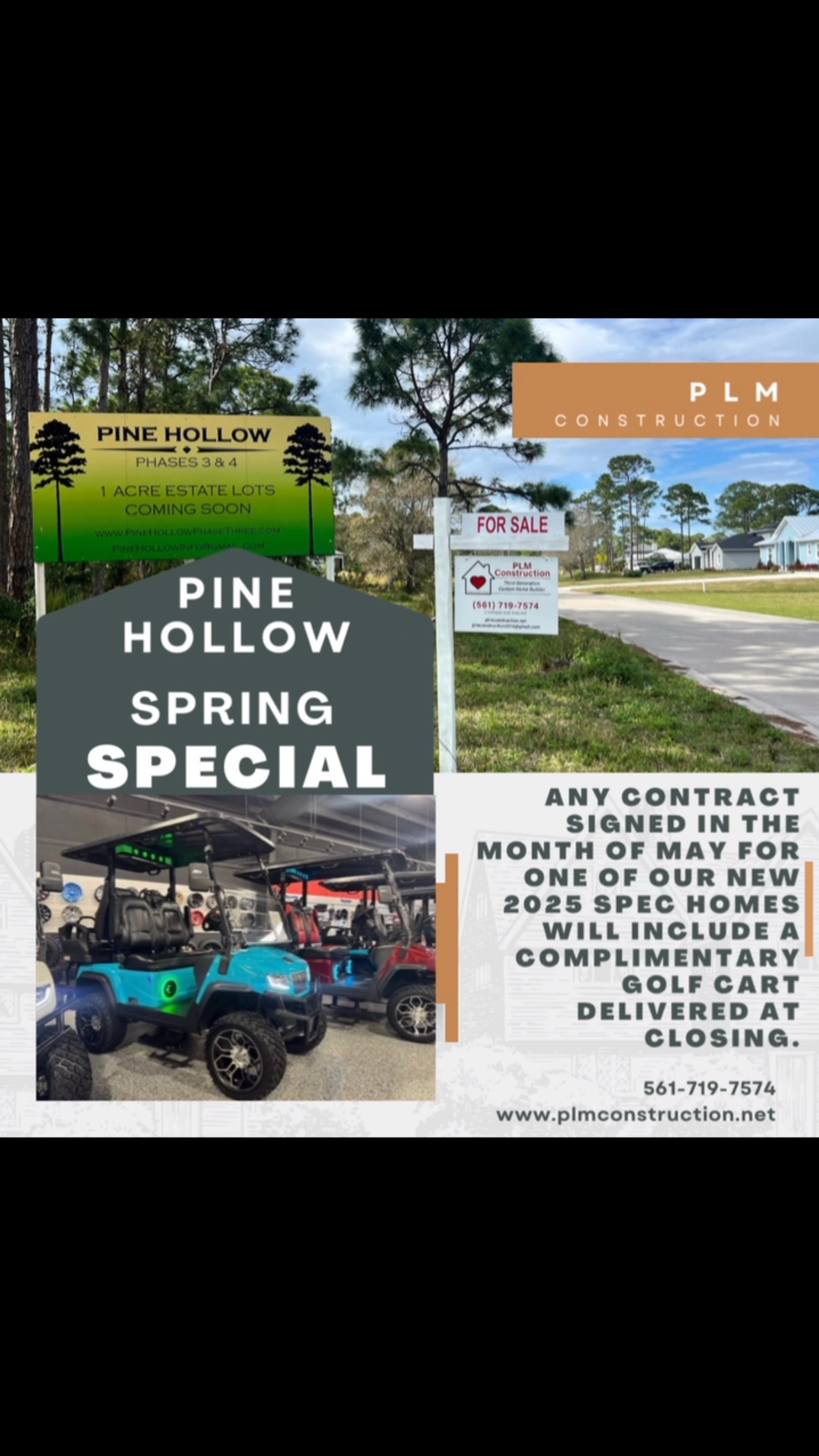 *SPRING SPECIAL ALERT*
When you sign a contract on one of our new 2025 spec homes, you’ll receive a brand-new golf cart at closing — perfect for cruising into your new neighborhood in style!
This is a limited-time offer, so don’t wait!
DM us for details or to schedule a tour today.
#SpringSpecial #GolfCartGiveaway #2025Homes #NewConstruction #SpecHomeDeal #DreamHome #RealEstatePromo #HomeSweetHome #MoveInReady #GolfLife