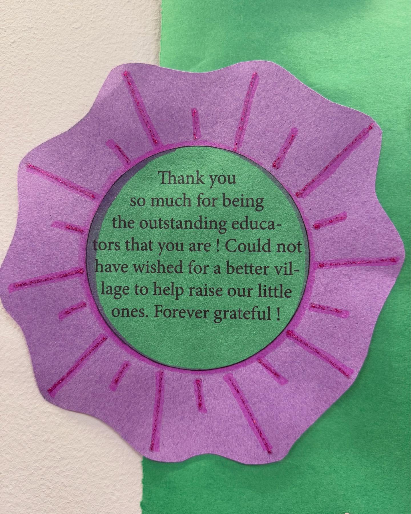 ⭐️ Happy Teacher Appreciation ⭐️
What a beautiful way to kick off Teacher Appreciation Week! Thank you so much to our thoughtful parent community and hard working Board members for creating this amazing display.
💚 We love what we do! 💚