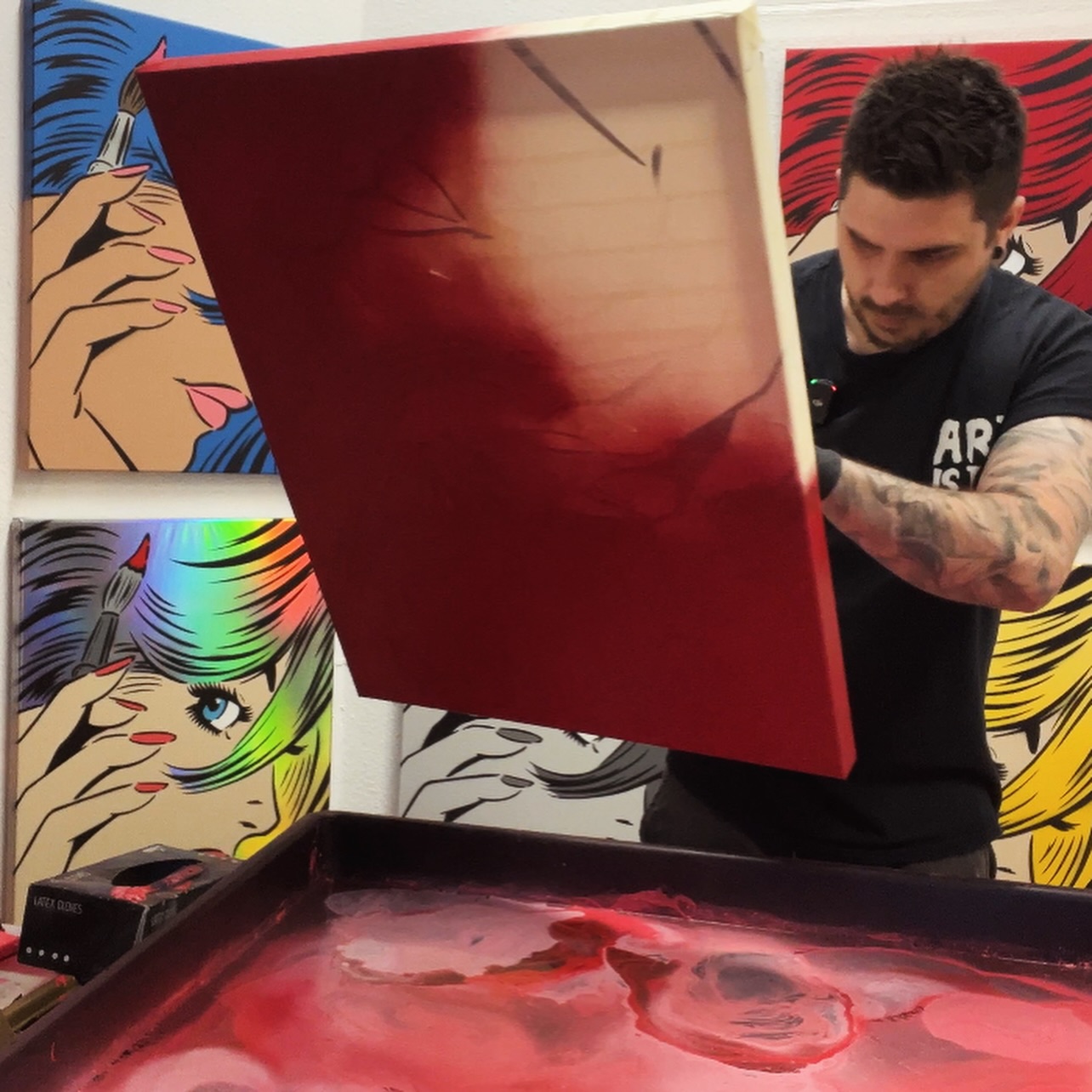 New hydro dip version of a moment of reflection. Full video on my @createscene YouTube channel and swipe to see the results…