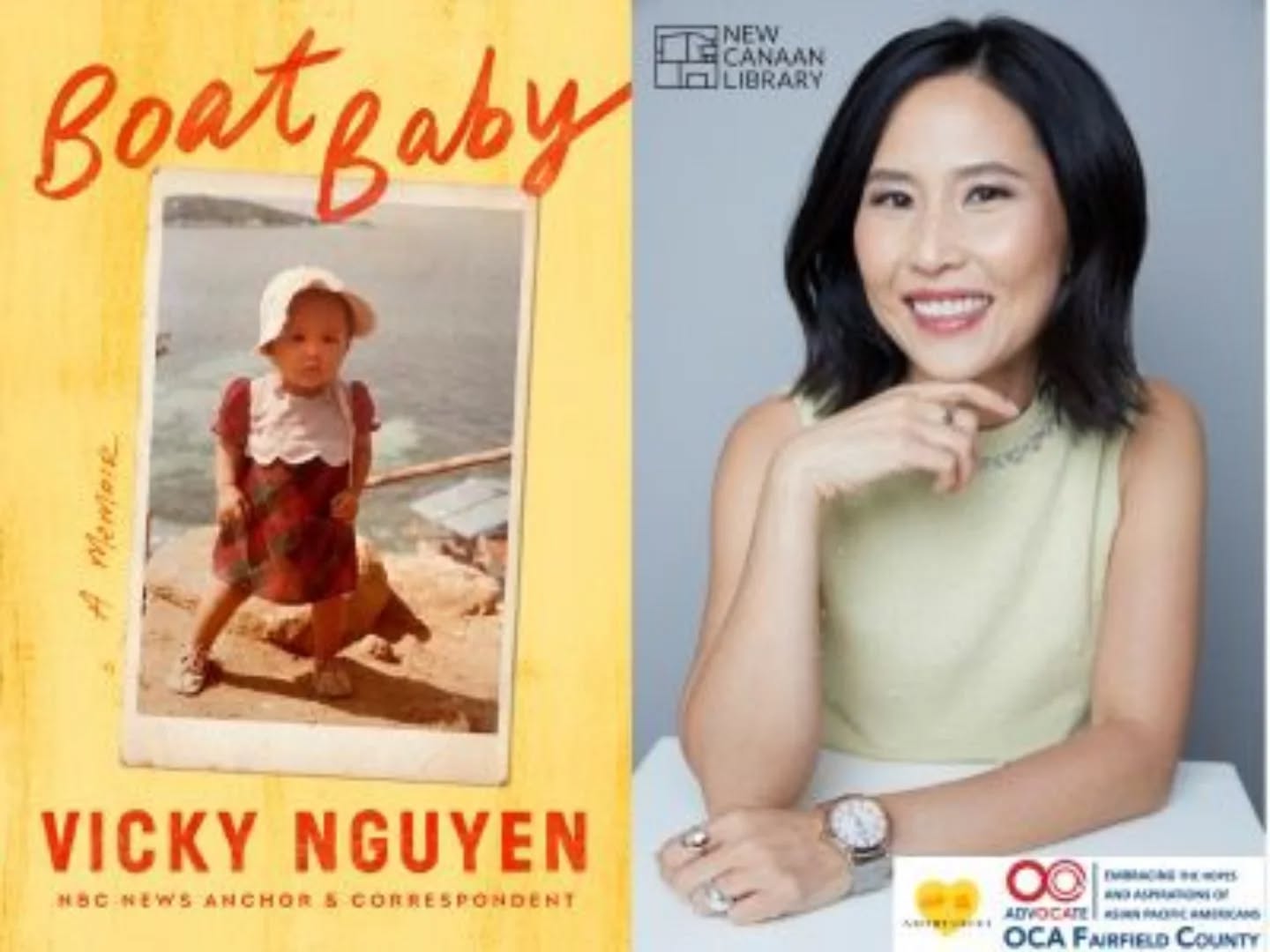 🚤 An Evening with Vicky Nguyen
Join us for a powerful, moving, and often humorous evening with NBC’s Vicky Nguyen as she shares Boat Baby: A Memoir — a story of her family’s harrowing escape from Vietnam and her own journey from refugee to nationally recognized journalist.
🗓️ Thursday, May 8
⏰ 7:00 – 8:00 PM
📍 Jim & Dede Bartlett Auditorium, New Canaan Library
🎙️ In conversation with Anna Kai
This special event is part of our AAPI Heritage Month celebration and co-sponsored by AAPI Westport & OCA Fairfield County.
📖 Books available for sale & signing by Elm Street Books.
✨ Registration required → Link in bio (https://www.newcanaanlibrary.org/event/hold-vicky-nguyen-aapi-month-136154)
#BoatBaby #VickyNguyen #AAPIHeritageMonth #AuthorEvent #Memoir #CommunityReads #NewCanaanLibrary #STANDTogether #standtogetheragainstracism
