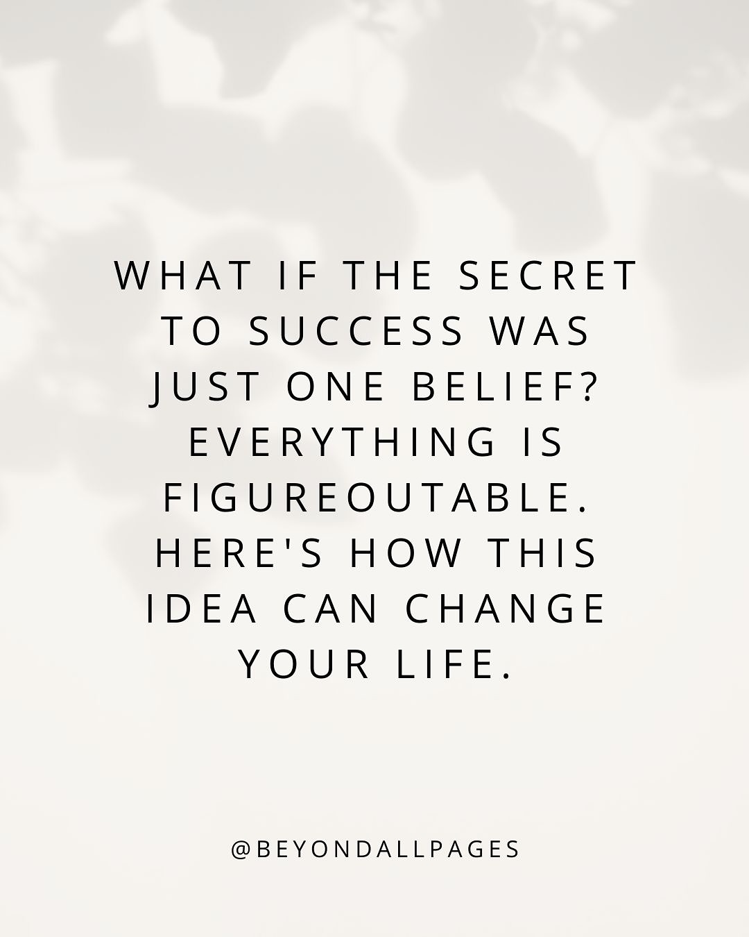 What if the only belief you ever needed was this:
Everything is figureoutable.
This mindset shifts your entire life—from fear to action, from doubt to progress.
You don’t need all the answers.
You just need to believe it’s possible and start.
Save this post as your daily reminder to stop waiting and start creating.
You’re more capable than you think.
#EverythingIsFigureoutable #MarieForleo #MindsetShift #SelfGrowth #PersonalDevelopment #FearlessLiving #BooksThatChangeLives #StartBeforeYoureReady #NoMoreExcuses