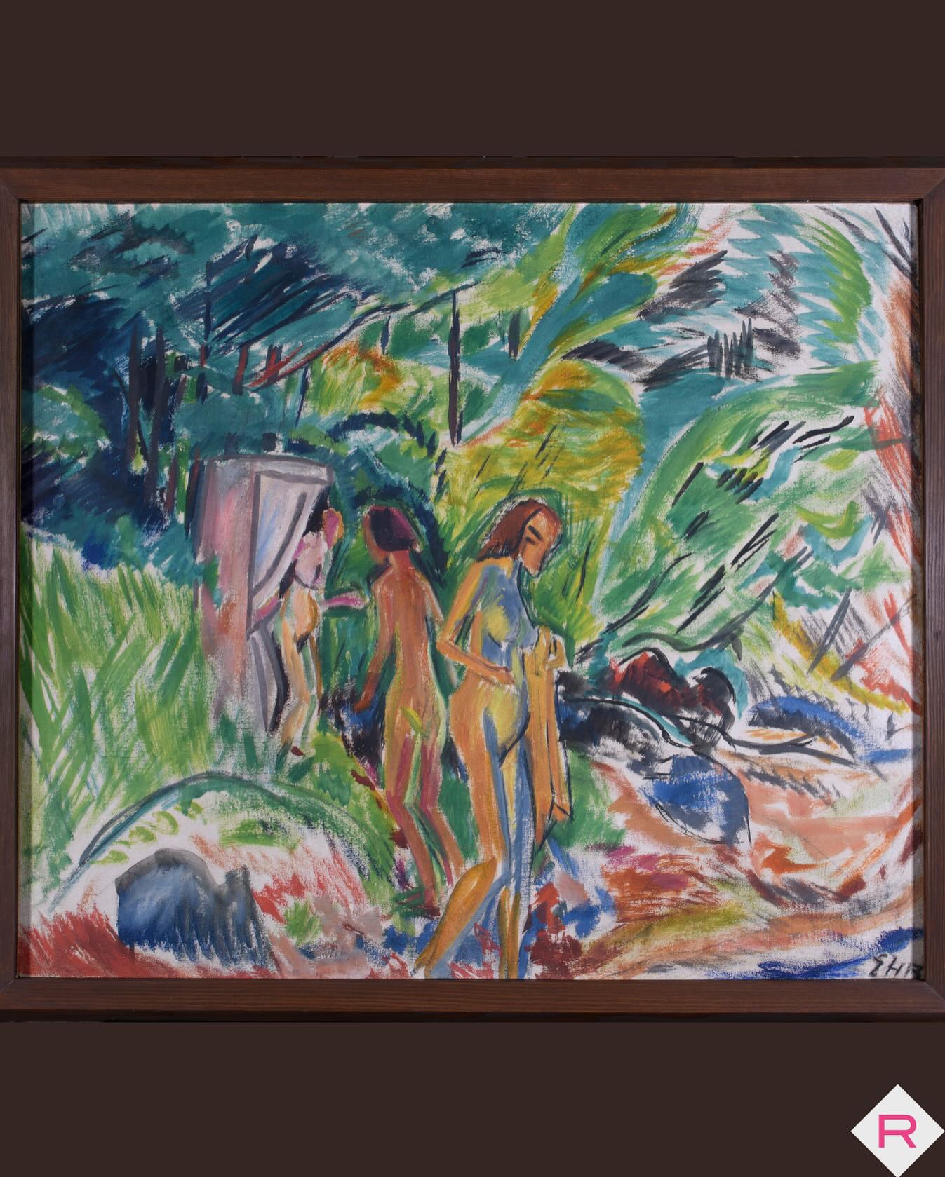 Monthly Case Study: Three Women by a Shore (Drie wouwen veer een bebaste gever) by Erich Heckel (1913)
This month, we’re highlighting the treatment of a painting by German Expressionist Erich Heckel. A pioneer in early 20th-century modernism, Heckel co-founded the influential artist group Die Brücke. His work is known for its vivid color palette, expressive brushwork, and bold, angular forms that capture the spirit of a changing world.
Although the painting remained largely untouched on its original stretcher and had only been minimally treated in the past, it arrived at the studio in an unstable condition. Immediate consolidation was required to stabilize its fragile paint layers.
Before, during, and after treatment the artwork was documented using photography under normal light, raking light, UV, and infrared. These images supported a close evaluation of condition issues and formed a comprehensive treatment record.
Treatment involved:
• Surface cleaning restored the vibrancy of the colors while preserving the painting’s matte finish.
• Some areas were consolidated using carefully tested, compatible materials.
• A new hanging system was installed to ensure safer display and long-term support.
At Studio Redivivus, we specialize in the conservation of complex contemporary and historical artworks, offering tailored treatment solutions, Whether your collection includes paintings, sculptures, or mixed-media works, our expertise ensures their longevity for future generations.
Contact us to learn how we can help protect and restore your collection.
#artconservation #paintingrestoration #ErichHeckel #DieBrücke #Expressionism #modernarteonservation #beforeandafterart #artstudio #collectioncare #RedivivusStudio #monthlycasestudy #preservationinpractice
