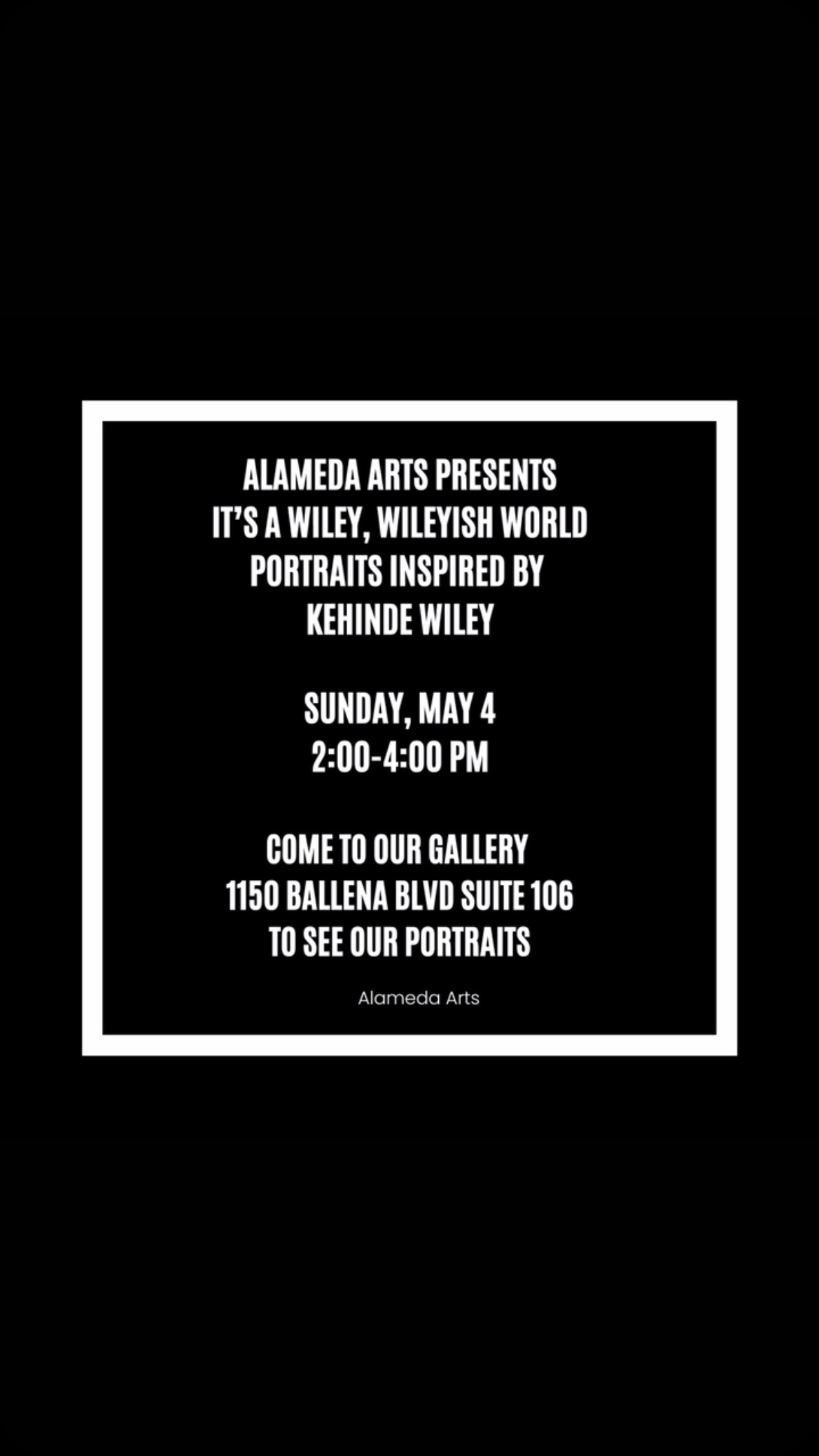 Our Kehinde Wiley inspired portrait art show is happening tomorrow, Sunday, May 4. We are very excited to share these fantastic artworks created by our young artists. Come see them! #alamedaartsfun #alamedaarts #alamedacalifornia #artforkids #kehindewiley