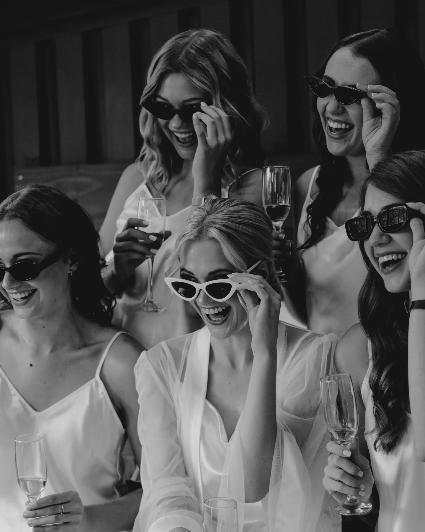 Bridesmaids, Glasses and Champaign will always be a vibe.
What is one of your favorite wedding trends?
