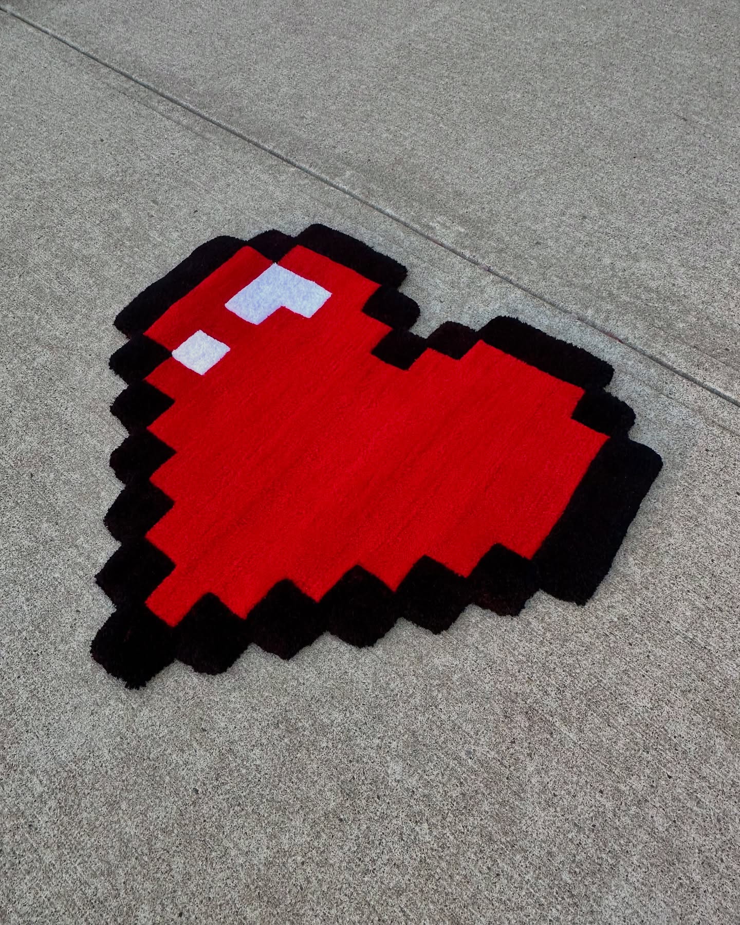 8-bit Heart Rug (26” x 25.5”)
DM Me For Inquiries or To Get Your Own Made Today!
COMMISSIONS OPEN – Let’s Make Something Special!
•
•
•
#tuftinglove #pixelheart #gamerdecor #retrogamevibes #customrugs #handmadehome #rugsofinstagram #fiberart #fyp #fypシ #foryoupage #rugart #tuftingartist #cozyvibes #artwithheart #tuftedrugs #commissionsopen #handmadewithlove #pixelartdecor #customdecor #8bit