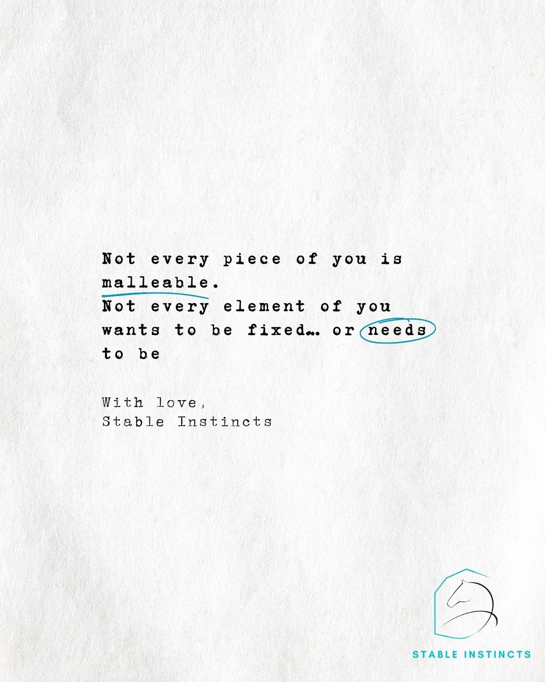 In horsemanshipโand in lifeโweโre taught to correct, adjust, fix. But what if some parts of us (and our horses) are meant to just be?
What if strength also looks like honouring the parts that donโt need changing?
If youโre learning to meet yourself and your horse with more acceptance, itโs ok, we are all perfectly imperfect