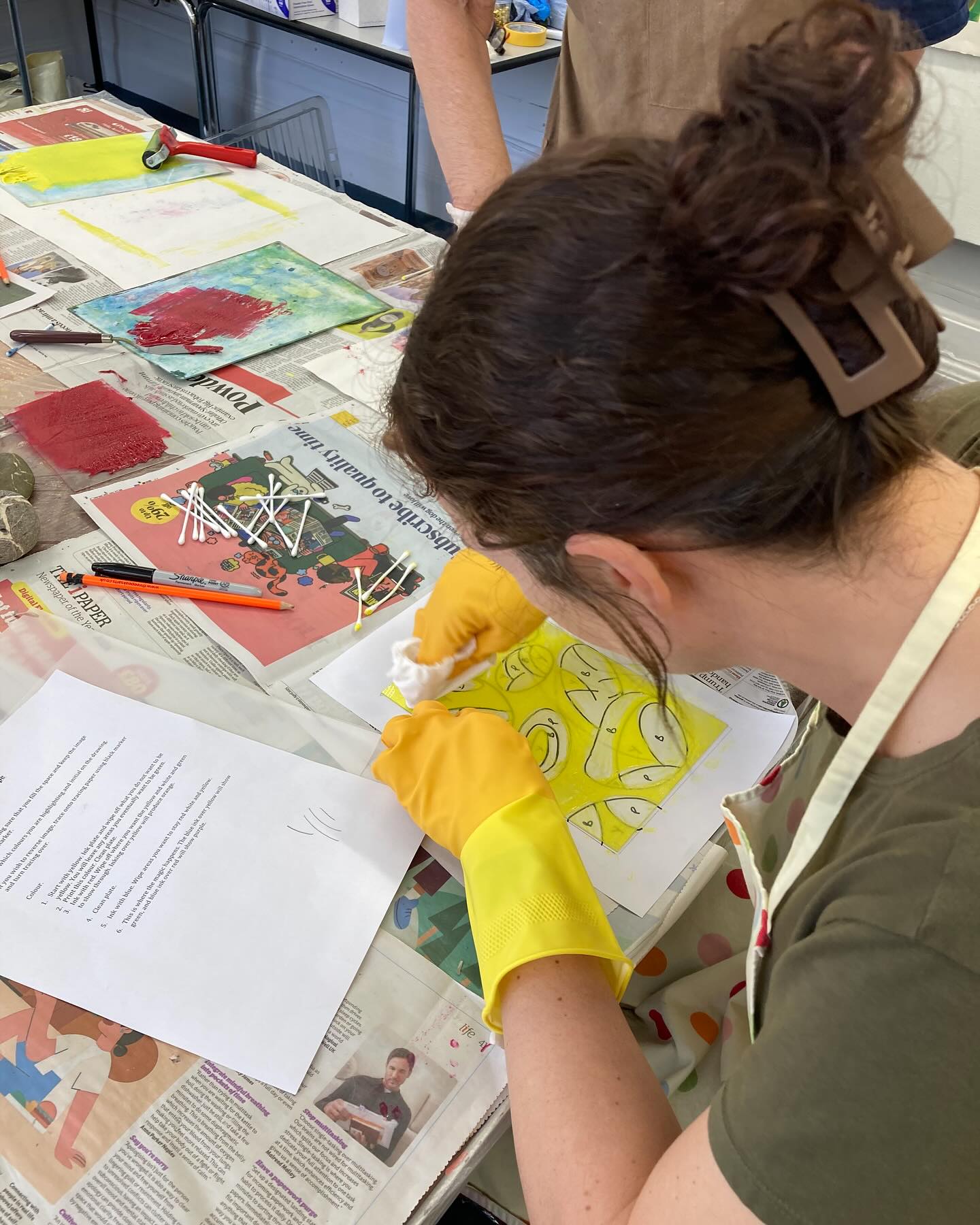 My monotype workshop at Printfest this afternoon… excellent student participation … thanks all