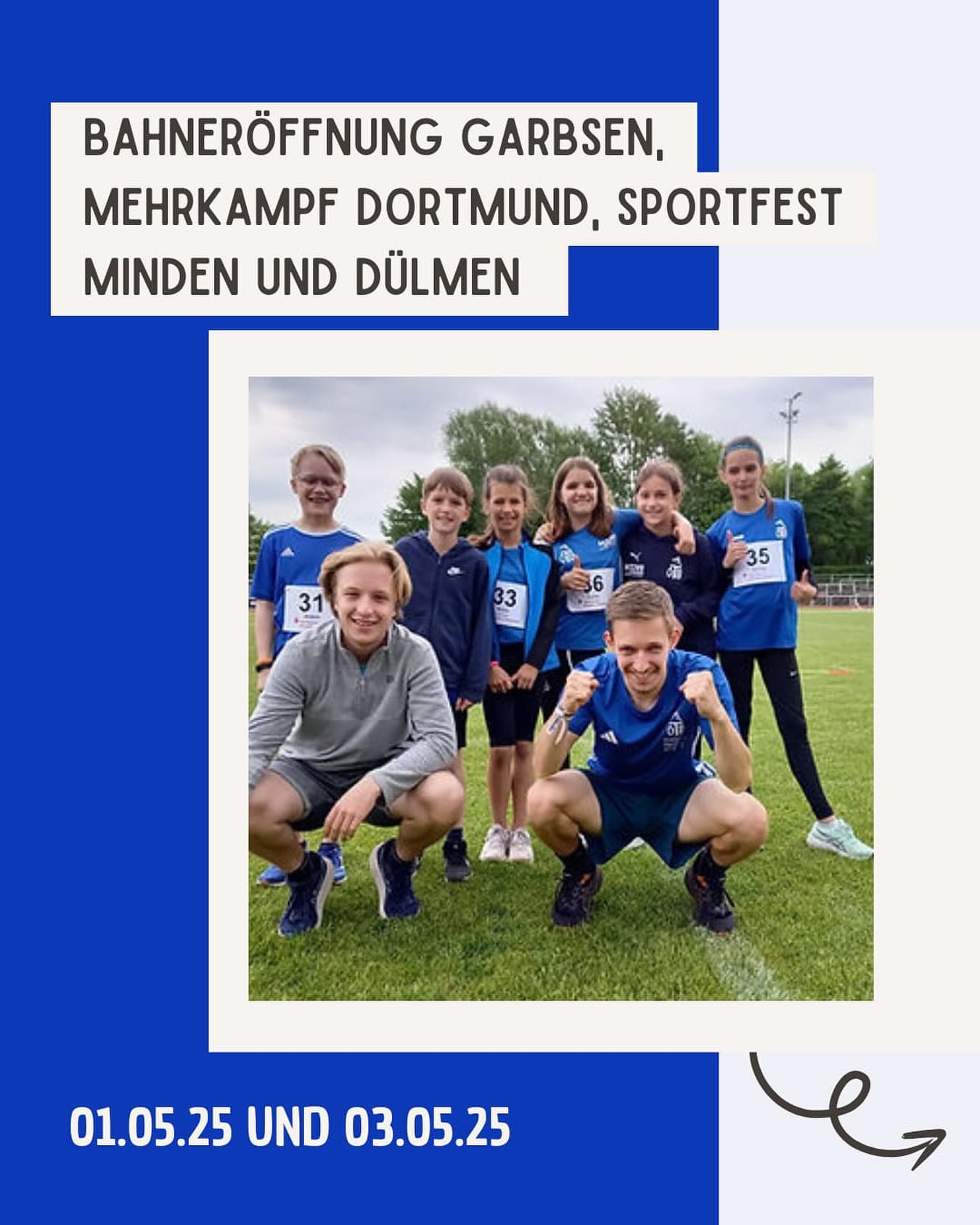 Weitere Wettkämpfe vom vergangenen Wochenende gab es in Garbsen, Dortmund, Minden und Dülmen.
Beim Sprint und Sprung Wettkampf in Garbsen gingen gleich 6 Athletinnen und Athleten an den Start, wobei gleich mehrere neue Bestleistungen aufgestellt werden konnten.
Herzlichen Glückwunsch dazu.
Unserer Zehnkämpfer @madeinjmc startete in Dortmund über 100m. Hier konnte er ebenfalls eine neue Bestzeit von 11,22 sek. Aufstellen. Ein paar Tage zuvor konnte Jason in Bünde zeigen, dass er auch im Stabhochsprung gut in Form ist. Hier übersprang er die 4m.
Starke Leistung, Jason! Glückwunsch!
Auch unsere jüngeren Sportlerinnen und Sportler kamen am Wochenende zum Einsatz. In Minden wurden Mehrkämpfe ausgetragen. Mit viel Spaß, super Leistungen und guten Platzierungen konnten die Kinder der U12 nach dem Wettkampf nach Hause fahren.
Wir freuen uns auf eine erfolgreiche Zukunft mit so vielen talentierten Athletinnen und Athleten!
#wettkampf #wochenende #sprint #sprung #mehrkampf #weiterso #guteleistung #wirsindstolz
@noz_de @sport_lich_unterwegs @otb_osnabrueck @stadtosnabrueck @stadtsportbund_osnabruck @activesportshoposnabrueck @katharina.poetter dabehrens @nlv_online @dlv_online @benmoellers
