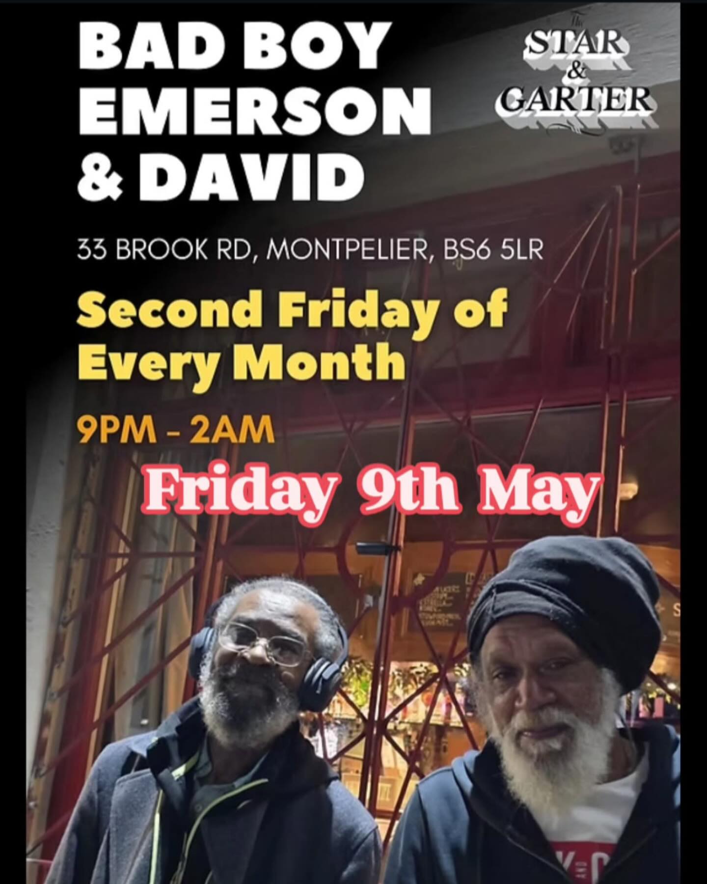 FRIDAY 09.05.25
Next Friday we welcome back monthly residents David & Emerson for an evening of Dub, Reggae, Ska & more as they lay down the vibes as no one else can.
These two have been spinning records across Bristol and beyond for 4 decades and we are proud to be the home of this iconic duo. Get down and see how it’s done.
#bristoldub #bristolreggae #bristolska #bristolevents #bristolnightlife #stpaulsbristol