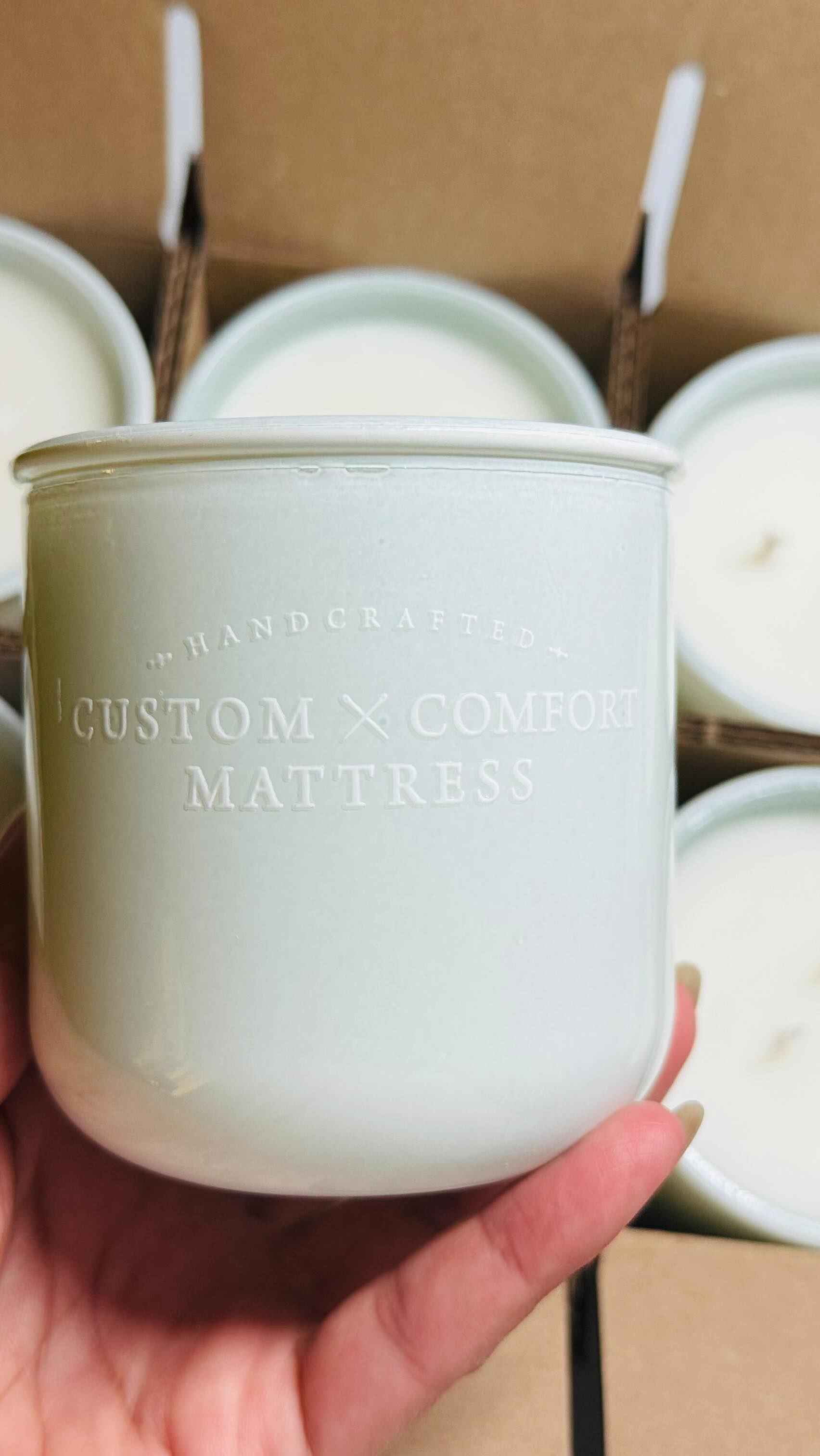 ✨ Bringing Brand Visions to Life — One Candle at a Time ✨
Each handcrafted candle we create is more than just wax and wick — it’s an experience tailored to your brand. From clean-burning, all-natural soy wax to custom-blended fragrances and branded finishes, every detail is thoughtfully designed to reflect your business’s identity.
This special project was created for Gary @customcomfortmattress with a scent profile and design made just for them — and we’re so grateful for the opportunity to collaborate!
Looking forward to what’s next and excited for future custom creations to come.
Let’s bring your brand to life through scent.
DM to get started on your own custom candle line.
#CustomCandles #BrandScenting #HaciendAroma #MadeForYou #PrivateLabelCandles #ScentYourSpace