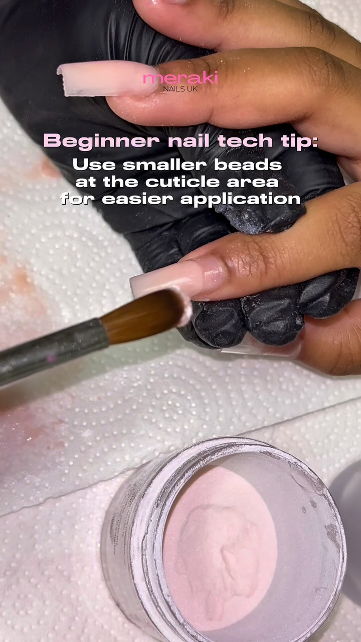 Struggling with bulky cuticles? Try this tip: As you work closer to the cuticle, switch to smaller acrylic beads ✔️
This helped me as a beginner. It gives you better control and helps create that clean, flush finish. Neat application = pro results ✨
Save this tip for your next set!
Follow @merakinailsuk for more
Online acrylic nails course available worldwide 📚
Optional starter nail kit can be purchased separately, with certificate + accreditation for qualification included
•
Start your nail journey today and find out more info on the website | merakinailsuk.co.uk 🌍
Contact for any enquiries by email, dm or whatsapp 💗
•
#naileducatoruk #onlineacrylicnailscourse #beautycourses #nailcourse #onlinecourse