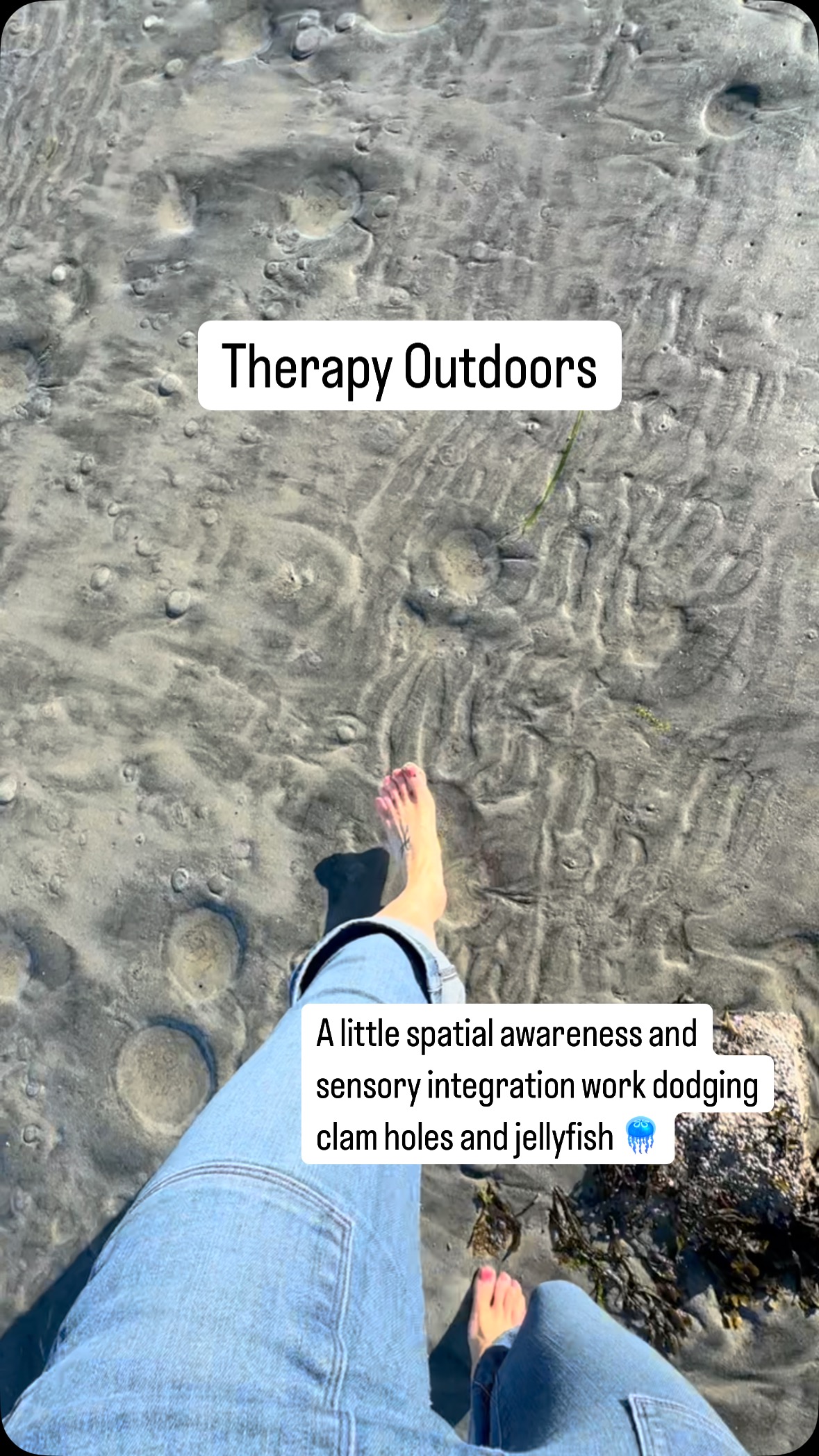 ➡️ Try and simulate this one in a clinic!
➡️ Benefits of this activity? integrating vision and vestibular, looking down, scanning, saccades, visual discrimination…
WITH sensory motor skills of proprioception and touch ( input to the feet)
➡️ Bonus: A sense of safety from the open environment, and sunlight and fresh oxygen intake on this jog.
#mindbodyspirit#sensoryintegration#postconcussionlife #empoweredrecovery #holisticrecovery #occupationaltherapy #pcs #persistentconcussionsymptoms #vestibular #dizziness #visualimpairment #nervoussystem#nervoussystemregulation#postconcussion #tbi
#concussionrecovery #concussion #brainenergy #concussioncoach #yoga #returntowork #livingwhilehealing #patienttoperson