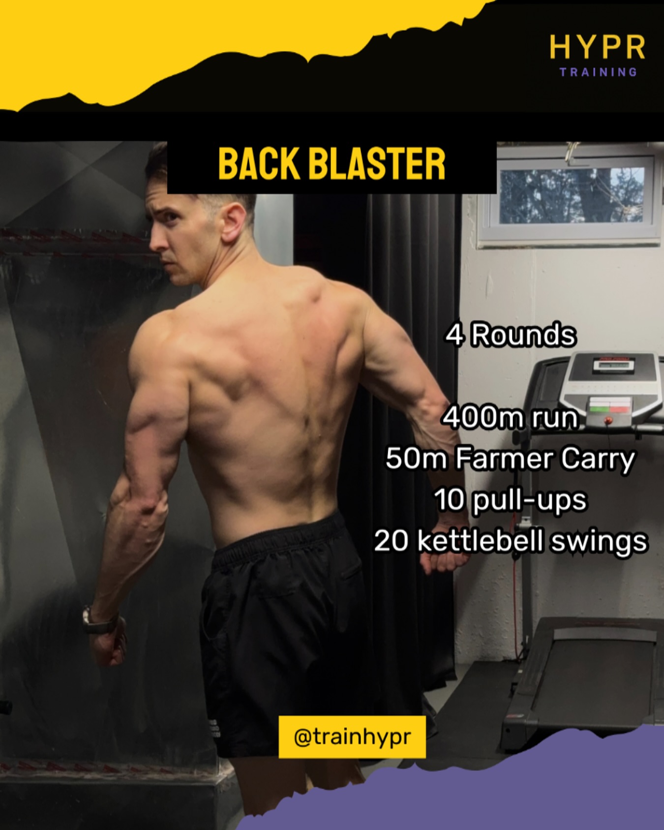 Try this back focused METCON ! Here we’re implementing some cardio while hitting three back workouts to hit the entirety of the back (as well as some core, glutes, hamstrings, and arms!)
.
Post your times in the comments if you try it out!
.
.
.
.
.
#hybridtraining #WOD #workoutoftheday #bodybuilding #weighttrainning #crossfit #backday #backworkout #pullday #pullworkout #weightlifting #pullups #personaltraining #trainhypr #hyprtraining #hyrox #hyroxtraining #hyroxworkout