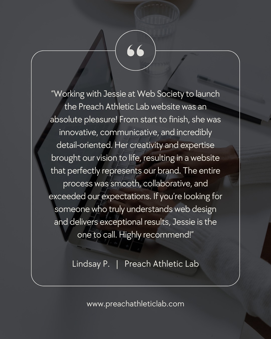 ✨ Client Love ✨
So grateful to have partnered with Lindsay and the team at @preachathleticlab on their new website!
This project was such a rewarding blend of creativity, collaboration, and precision — and I’m incredibly proud of how it turned out.
Big thanks to the Preach Athletic Lab team for trusting Web Society to bring your vision to life!
Check them out for yourself at preachathleticlab.com 💻
#ClientLove #WebsiteLaunch #WebSociety #WixDesigner #PreachAthleticLab #CreativeCollab #WebDesignStudio #ArizonaWebDesign