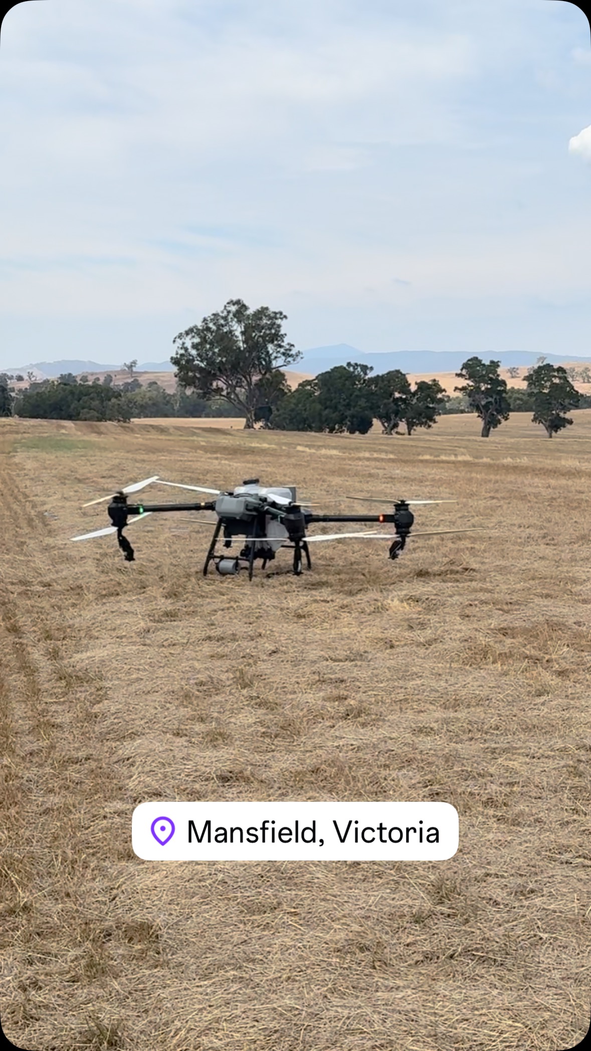 Spray demonstration of paddock mapping and variable rate liquid fertiliser application #drone #agdrone #djiagras