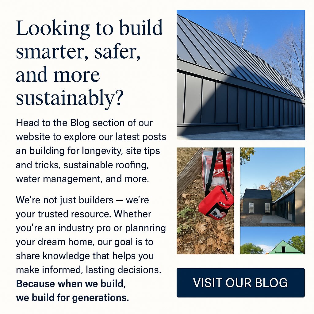 Looking to build smarter, safer, and more sustainably?
Head to the Blog section of our website to explore our latest posts on building for longevity, site tips and tricks, sustainable roofing, water management, and more.
We’re not just builders — we’re your trusted resource. Whether you’re an industry pro or planning your dream home, our goal is to share knowledge that helps you make informed, lasting decisions.
Because when we build, we build for generations.
Click the link in our bio to be brought to our blog post page!
https://www.echelonbuilders.net/blog
#EchelonBuilders #CustomHomes #LuxuryConstruction #SustainableBuilding #Architecture #BuildingScience #SitePlanning #RoofingTips #WaterManagement #HighEndHomes #HomeBuildingTips #TrustYourBuilder
