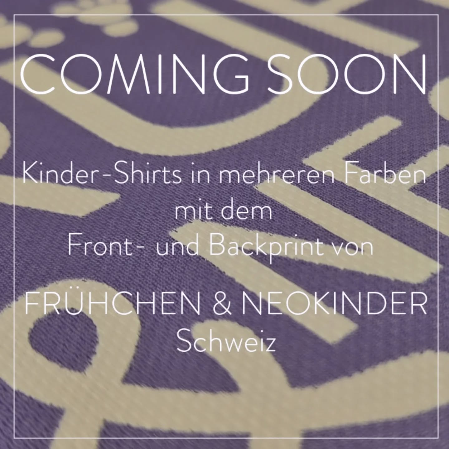 💜👣Bald sind neue Shirts für Kinder verfügbar.👣💜
Da viele nachgefragt haben, wollen wir natürlich das FRÜHCHEN & NEOKINDER Solidaritätsshirt auch für Kinder anbieten. In vielen bunten Farben und weissem Druck. Aus 100% Bio-Baumwolle und von Hand bedruckt. Ab Grösse 98/104 bis 158/164
👉 www.christoph-schlozer.ch
Auch hier zahlt ihr CHF 40.00 plus Versand und CHF 20.00 gehen direkt an @fruehchenschweiz als Spende!
#siebdruckundstein #siebdrucken #screenprinting #ilovescreenprinting #backprint #frontprint #Frühchen #FrühchenNeokinderSchweiz #frühchenshirt #frühchenschweiz #frühgeborene #frühchenpapa #feühchenmama #shirtdesign #shirtsfürkinder #kindergrössen #kindershirt #schweiz #frühgeburt #Solidarität #solishirt #fürmehrsichtbarkeit #proud #stolz