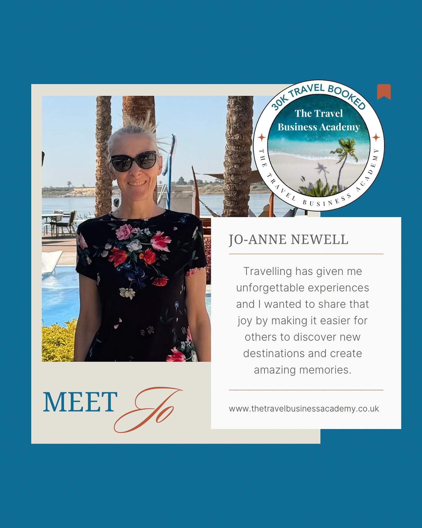 Meet one of our Top Travel Booking Agents..
Jo-Anne @suttoncourtenaytravel 🙌🏼
Jo joined us towards the end of last year & in just 6 months of launching her new business, has booked over 30k in travel.
Hi, I’m Jo-Anne,
I started my own travel business to turn my love for exploring the world into a business helping others do the same.
Travelling has given me unforgettable experiences and I wanted to share that joy by making it easier for others to discover new destinations and create amazing memories.
Planning trips, finding hidden gems and crafting unforgettable itineraries isn’t work for me, it’s what I truly enjoy.
Starting your own travel business is rewarding and exciting and I want to help others do the same as I have done.
We provide all the support you need to create a successful business and we would love to welcome you to join us. It’s a very flexible career - you can work from anywhere for as many hours as you choose. You just need a love for travel!
Follow Jo @suttoncourtenaytravel