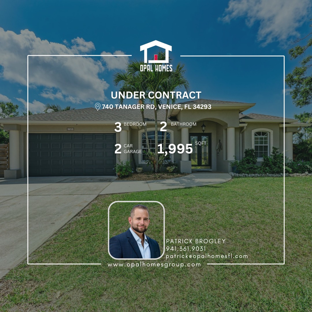 ✨Under contract - accepting backup offers!✨
📍740 TANAGER ROAD, VENICE, Florida 34293
🌐https://opalhomesgroup.com/.../VENICE/740-TANAGER-ROAD/
🏡 Just Listed in South Venice! This beautifully maintained and thoughtfully upgraded 3-bedroom, 2-bathroom home with a 2-car garage offers bright, open living with vaulted ceilings, crown molding, and natural light throughout. Step inside through French doors to a seamless layout that flows from a cozy tray-ceiling TV room to a spacious living area with sliding doors leading to a private backyard retreat, complete with a hot tub and covered patio. ✨🛁
The generously sized kitchen features ample counter space, a central island, recessed lighting, and updated appliances, while the sunlit dining area is perfect for everyday meals or entertaining. 🍽️ The primary suite is a private escape with luxury vinyl plank flooring, tray ceilings, and an en suite bath with double sinks, a garden tub, and walk-in shower. 🛏️🚿
Recent upgrades include a new roof (2022), A/C system (2023), luxury flooring (2024), generator interlock, and more. Located in a NO flood zone with no HOA, just minutes from Venice Beach, the South Venice ferry, and historic downtown, this move-in ready gem truly has it all. 🌴☀️
☎️ 941.361.9031
📩 patrick@opalhomesfl.com
#UnderContract #SouthVeniceLiving #floridahomes #MoveInReady #sarasotarealestate #veniceflorida #dreamhome