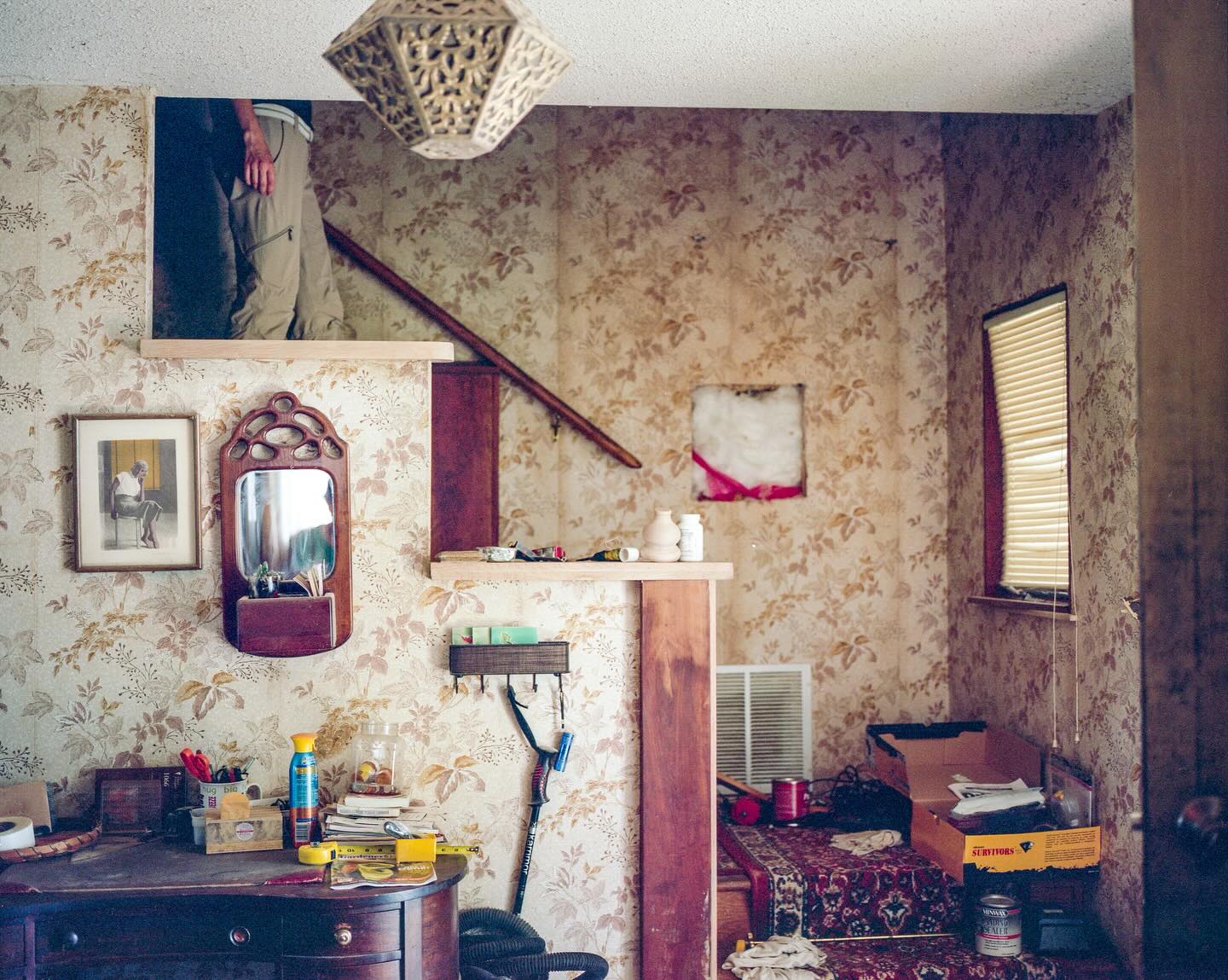 Suzi Grossman (@dr_suzz) is a lifelong lover of nature; and plants seem to make their way into every aspect of their art. Suzi works in many mediums including photography, cyanotype, gouache painting, and 3D printing. They are currently working towards their MFA in photography from MassArt. Suzi lives in Somerville, MA and is active in the local art scene.
“These images are from a larger body of work called “Namesake” in which I revisit and rephotograph my grandfather’s house in Ohio. This set of images focuses on the stairs in his house, an architectural backbone that witnesses change over the years. Over the years, my grandfather does projects, the family visits and helps take care of the house, the wall paper disappears, and finally the house is readied to be sold after my grandfather passes away.”
Check out Suzi’s work and others in the Round Trip issue of Pearl Press at pearl-press.com/round-trip (link in bio)
-
#pearlpress