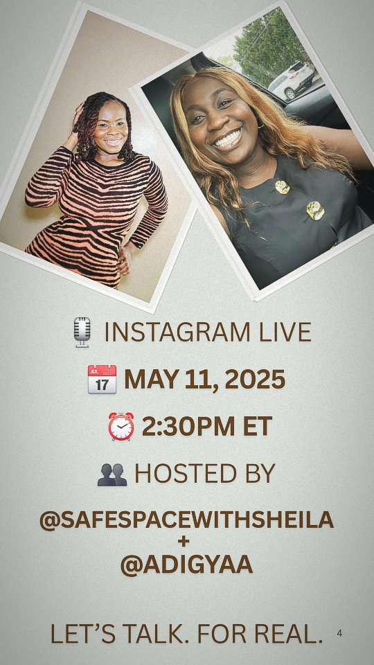 Share WHY this topic matters to you below.
Much needed conversation,
Don't forget to share and follow so you or a friend don't miss out 😁
#mentalwellness #safespacewithsheila #mentalhealthmatters #therapyforblackgirls #healing #blackmentalhealthmatters #mentalhealth #healingjourney ##endthestigma #trauma #africanmentalhealth #caribbeanmentalhealth