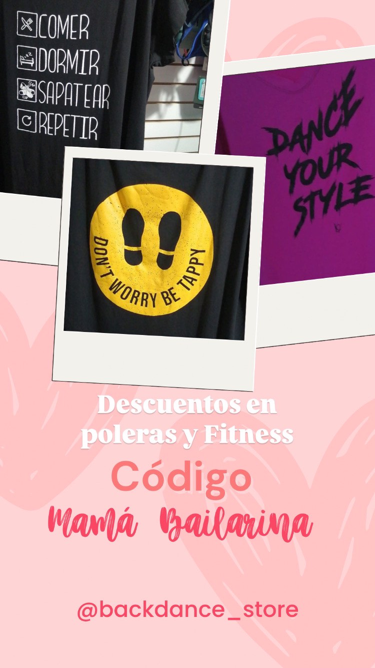 ¡Celebra el Día de la Madre con BACK DANCE STORE!
Este mes homenajeamos a todas las mamás con descuentos especiales en nuestras poleras de danza y fitness. 💞
Usa el código * MAMÁ BAILARINA *y llévate tus favoritas a precio especial. 💫
Visítanos en nuestra tienda:
Lunes a viernes de 16:00 a 18:30 hrs
Sábados 11:30 a 14:00 hrs
✅también puedes Agenda tu visita al +56 9 9863 6953📲
📦¡Hacemos envíos a todo Chile!
Porque mamá también merece moverse con estilo.🤩
#DíaDeLaMadre #MamáBailarina #BackDanceChile#DescuentosEspeciales #FitnessConEstilo #DanzaChile #RegaloPerfecto #ModaActiva #TiendasChile #EnvíosATodoChile #dance #ballet #jazz #tap #jazzdance #tapdancer #dancing #poleras #fitness #petosdeportivoschile