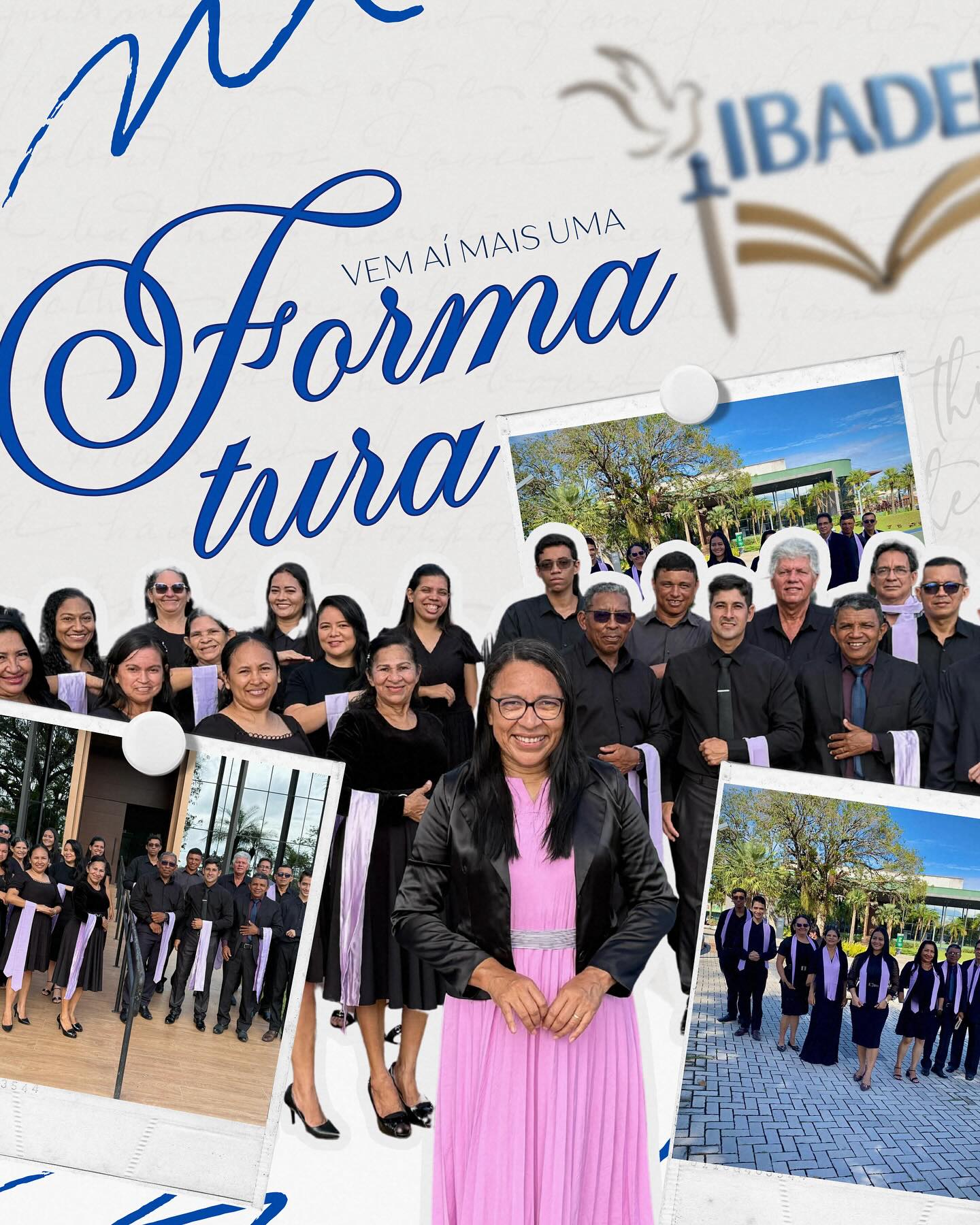 Dia de fotos externas das turmas que concluíram mais uma etapa do Curso Teológico no IBADEM.
🎓Vem aí, dia 31 de maio, o grande culto de Formatura @institutoibadem
VOCÊ É NOSSO CONVIDADO!🫵🏼