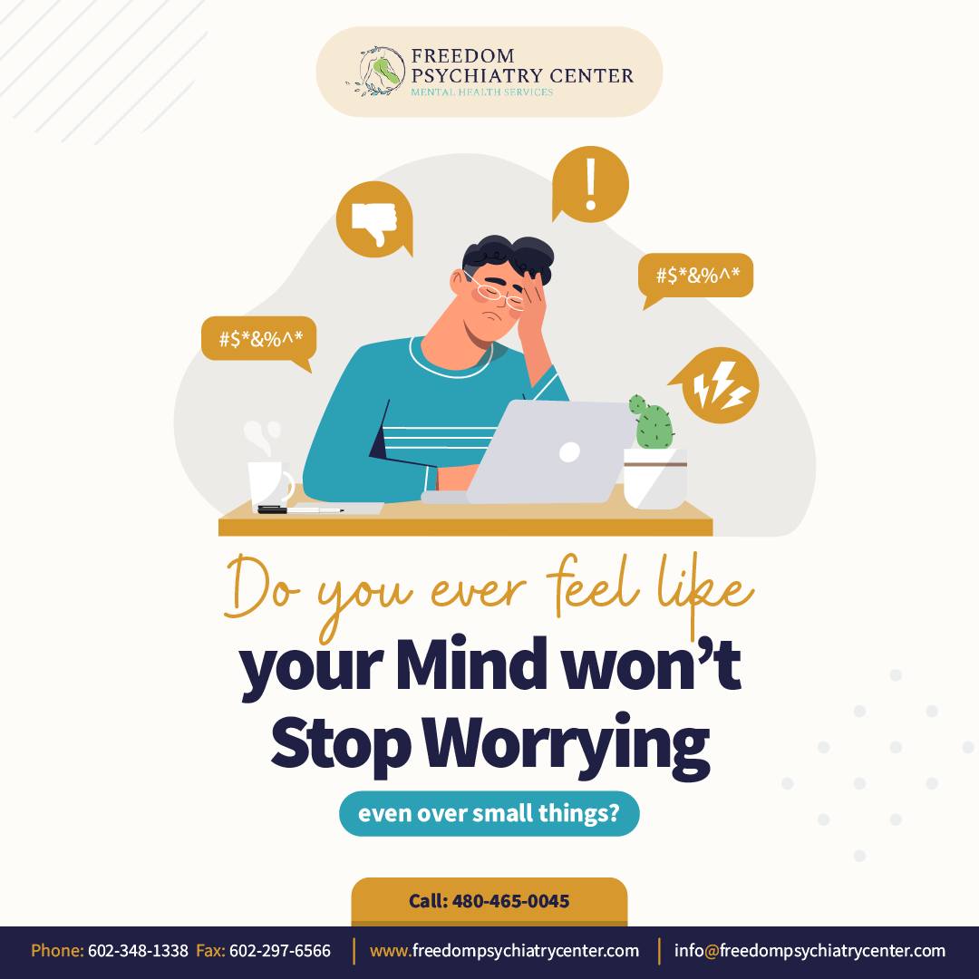 Sometimes your mind keeps running even when nothing’s really wrong. It can feel exhausting.
You’re not alone—and it’s okay to ask for help when anxiety starts taking over your day.
#FreedomPsychiatryCenter #Overthinking #AnxietyStruggles #MentalHealthAwareness #WorryLessLiveMore #YouAreNotAlone #MindHealth #AnxiousThoughts #CalmYourMind #MentalHealthSupport #ItGetsBetter #DailyAnxiety #TakeCareOfYou #HealingJourney #InnerPeace
