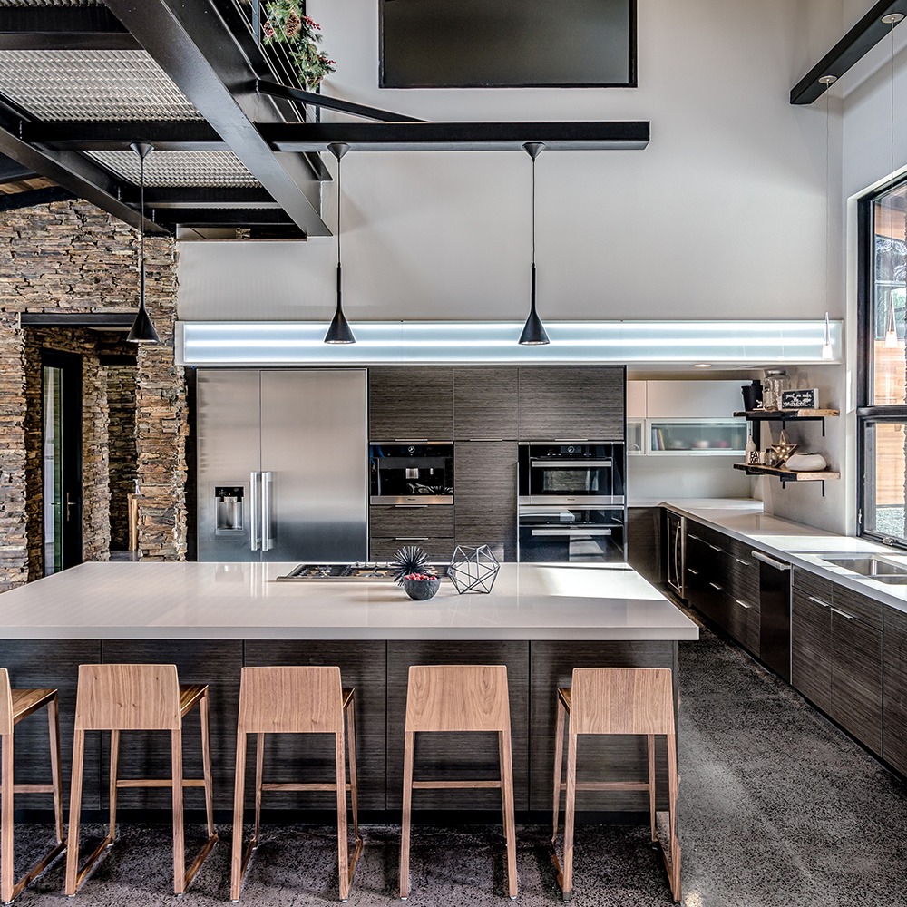 -Harvey Kitchen
-
Minimal. Monolithic. Made to impress.
This fully custom kitchen balances raw industrial elements with high-gloss precision. Clean lines, integrated appliances, and matte wood grain cabinetry create a space that’s as bold as it is refined. You’ve never seen “custom” like this.
#modernkitchen #customcabinetry #architecturalmillwork #luxuryinteriors #designmatters #BuiltNotBought #highendliving #i̇nteriorarchitecture