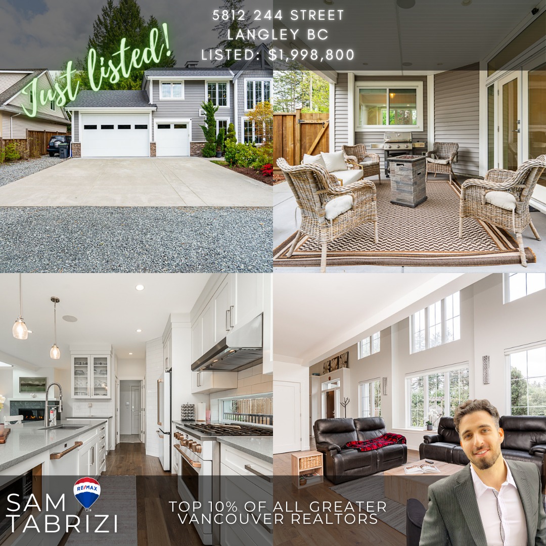 🔥 JUST LISTED 5812 244 Street Langley 🔥
✅Link in bio for more photos, videos, floor plan
Discover unparalleled luxury and craftsmanship in Salmon River. Open concept main level contains soaring 17ft ceilings. Allow light to pour in through the massive windows with automatic blinds. Chef inspired kitchen with new high end Cafe range/oven, fridge, dishwasher. Double door indoor/outdoor patio with natural gas hookup for BBQ. Upstairs 4 generous size bedrooms, huge walk-in closet and ensuite. Fully finished downstairs custom real brick wall with TV wall mount, full bathroom, gym with professional flooring, wet bar. Triple car garage with high ceilings, level 2 EV charger, and separate access. Fully functioning hot tub, powerful high end A/C system, 22kw natural gas generator with auto bypass, multi channel speaker system, 7' x 18' shed, 8 car+RV parking
#realestate #coquitlam #vancouver #vancity #portmoody #burnaby #portcoquitlam #sold #topproducer #eastvancouver #newwestminster #vancouverrealestate #surrey #newwestminster #realtor #mapleridge #market #marketreport #hot #canadarealestate #canada #langley #langleybc