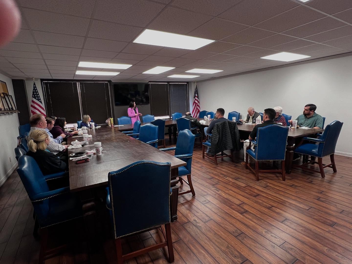 We had a great leadership lunch with @liz_rascon_alaniz last month! Join us today for our next leadership lunch on the 7th floor of the Amarillo Building at noon!