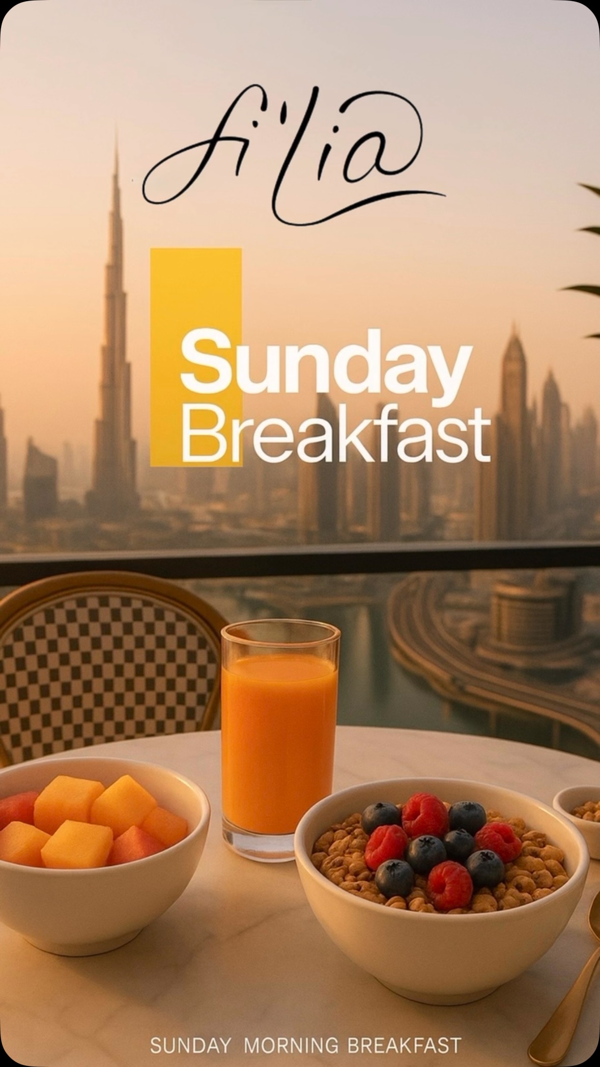 Sunday breakfast
#filiadubai #slsfilia #thetwinsmedia