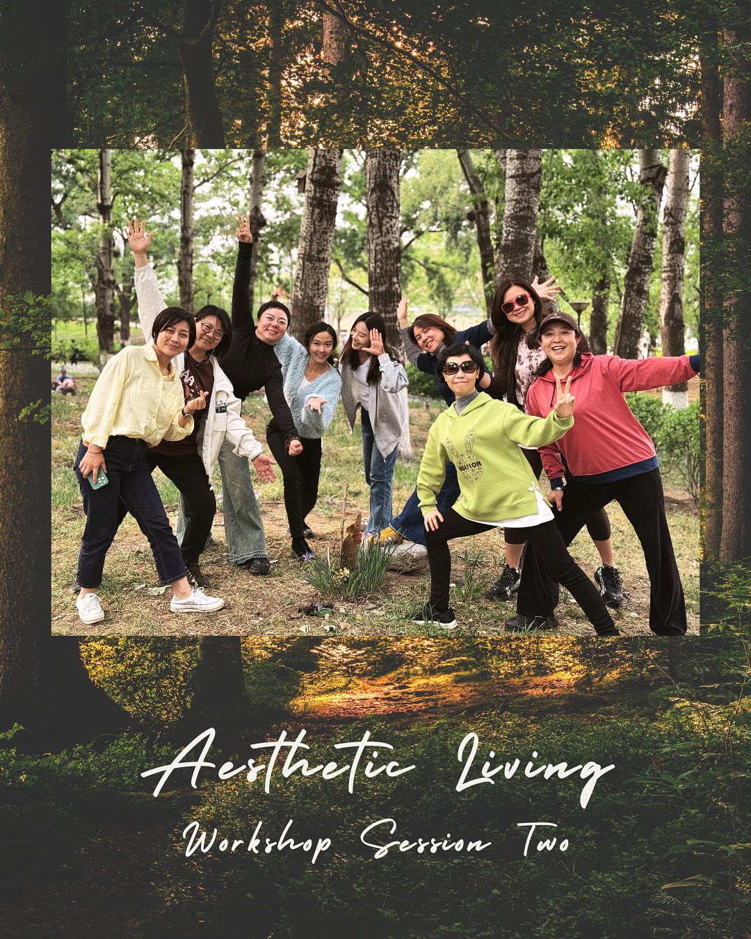 Two weeks ago, we met again in Beijing Chaoyang Park for the second session of Aesthetic Living: Creating Beauty in Everyday Moments.
This time, we explored beauty through sound and touch, two senses we often overlook in our busy lives.We slowed down to really listen, to birdsong, footsteps, wind in the trees, and to feel the textures around us. Many of us were surprised by how deeply these simple things affected us. When we pay attention, even everyday sounds and surfaces can become sources of calm, joy, and presence.
We also explored the Wabi-Sabi way of seeing: finding beauty in things that are imperfect, changing, and incomplete. Through observing nature, we noticed how the cracks, asymmetry, and rough edges tell stories and carry a kind of aliveness that polished/artificial things often don’t.
As a group, we co-created an artwork using fallen branches, leaves, and textures from the park, a collective expression of impermanence and imperfect beauty. We left it resting in the forest, not knowing what would happen. Ten days later, it was still there, untouched, as if nature had intentionally protected it.
Toward the end, we tried something a bit more personal: looking at what we usually find “ugly” or difficult, and seeing it through a new lens. Many of us felt a shift, realising that even the things and people we resist can hold beauty, too. That simple act of perspective change became a way to reconnect to ourselves, and to life, with more softness, acceptance, and depth. 🌷
#aestheticliving #art #wabisabi #beauty #calmnwss #connection #creativity #workshop #nature #wellbeing #aesthetics #beijing