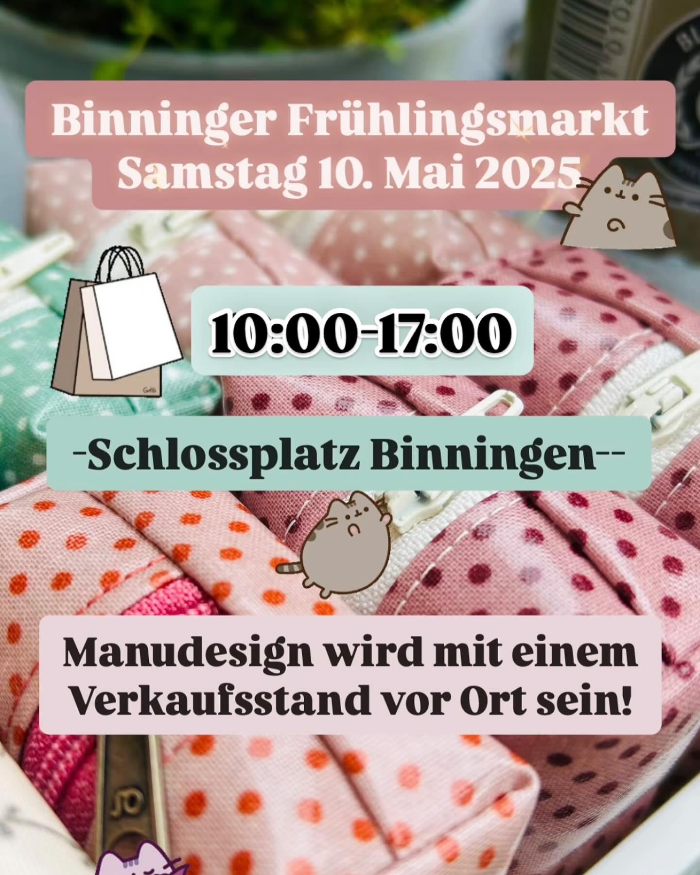Diesen Samstag bin ich vor Ort in Binningen (BL)!🤗 Komm gerne vorbei und überzeug dich selbst von meinen Taschen☺️🧡
#manudesign #handmade #smallbusiness #smallbusinessowner #smallbusinesssupport #bagslover #handarbeit #schweiz #switzerland🇨🇭 #swissmade #swisshandmade #pratteln #selfdesign #womansmallbusinessowner #umhängetasche #bauchtasche #bellybag # #selbstgemacht #prettybag #prettybags #coolbag #bagforwomen #bagformen #unikat #träumewerdenwahr #stoff #cotton #stitch