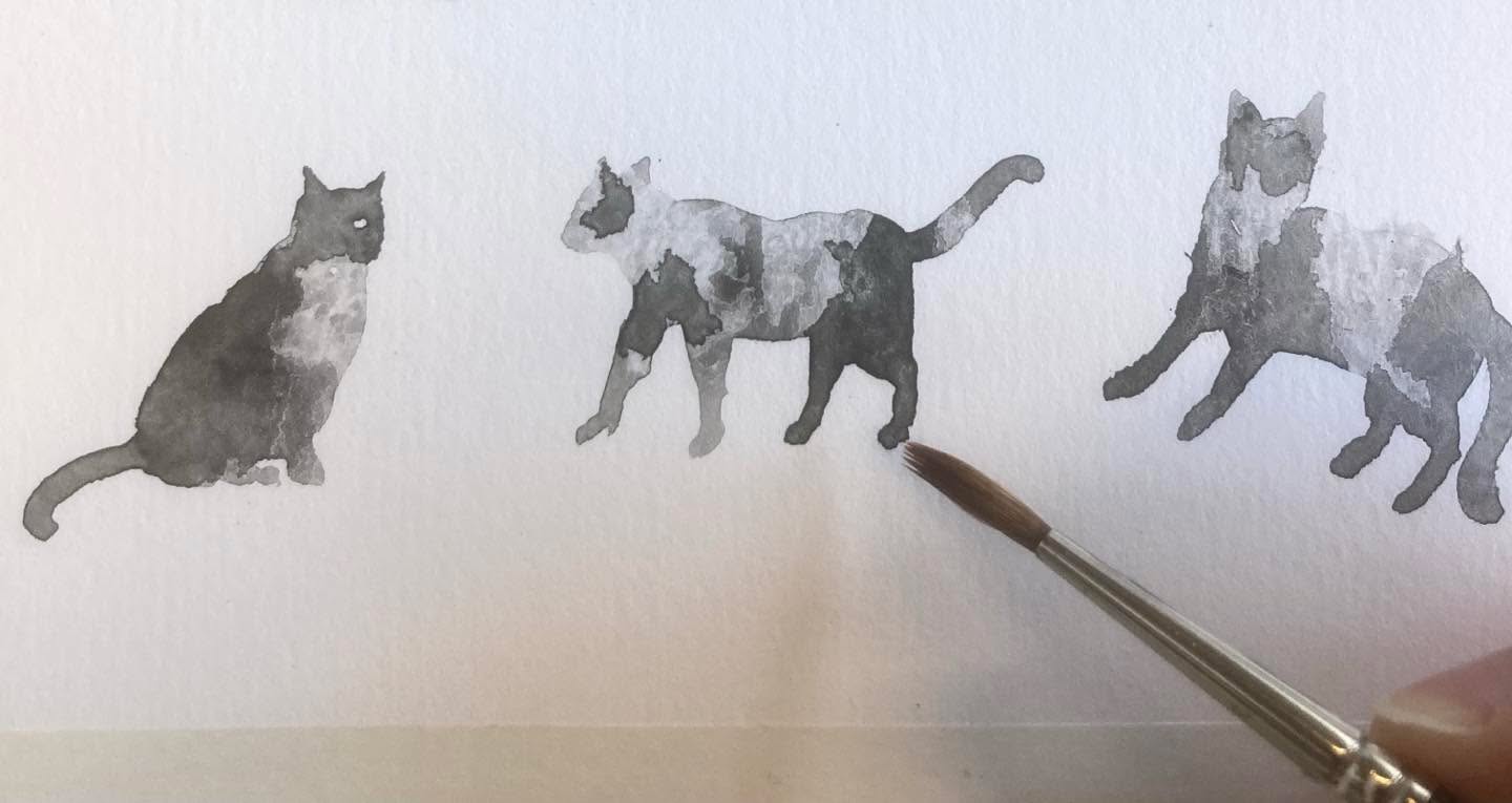 Three minute studies. Watercolour.