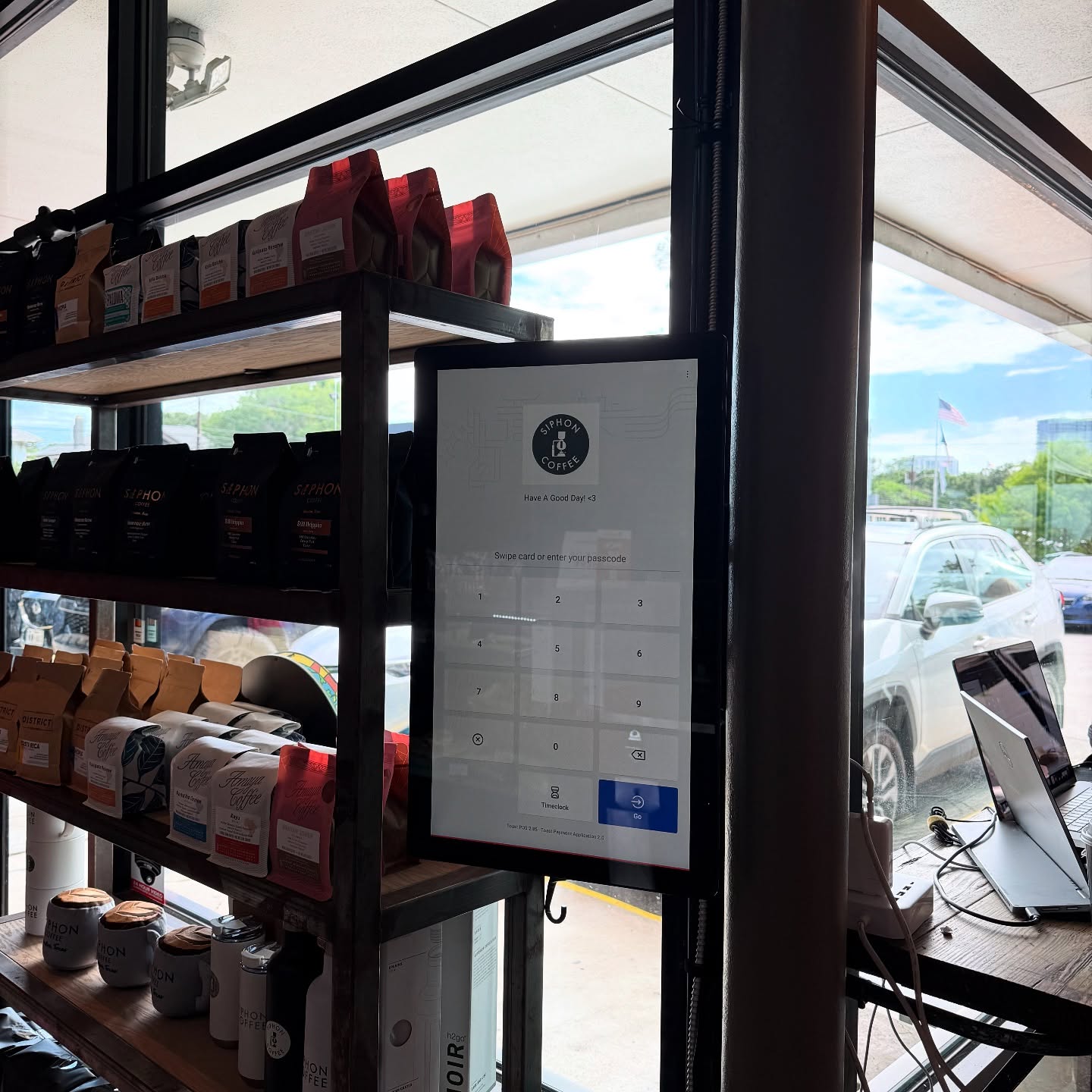 Installed a Self Checkout Kiosk for @siphoncoffeetx to make ordering much easier and faster!!!