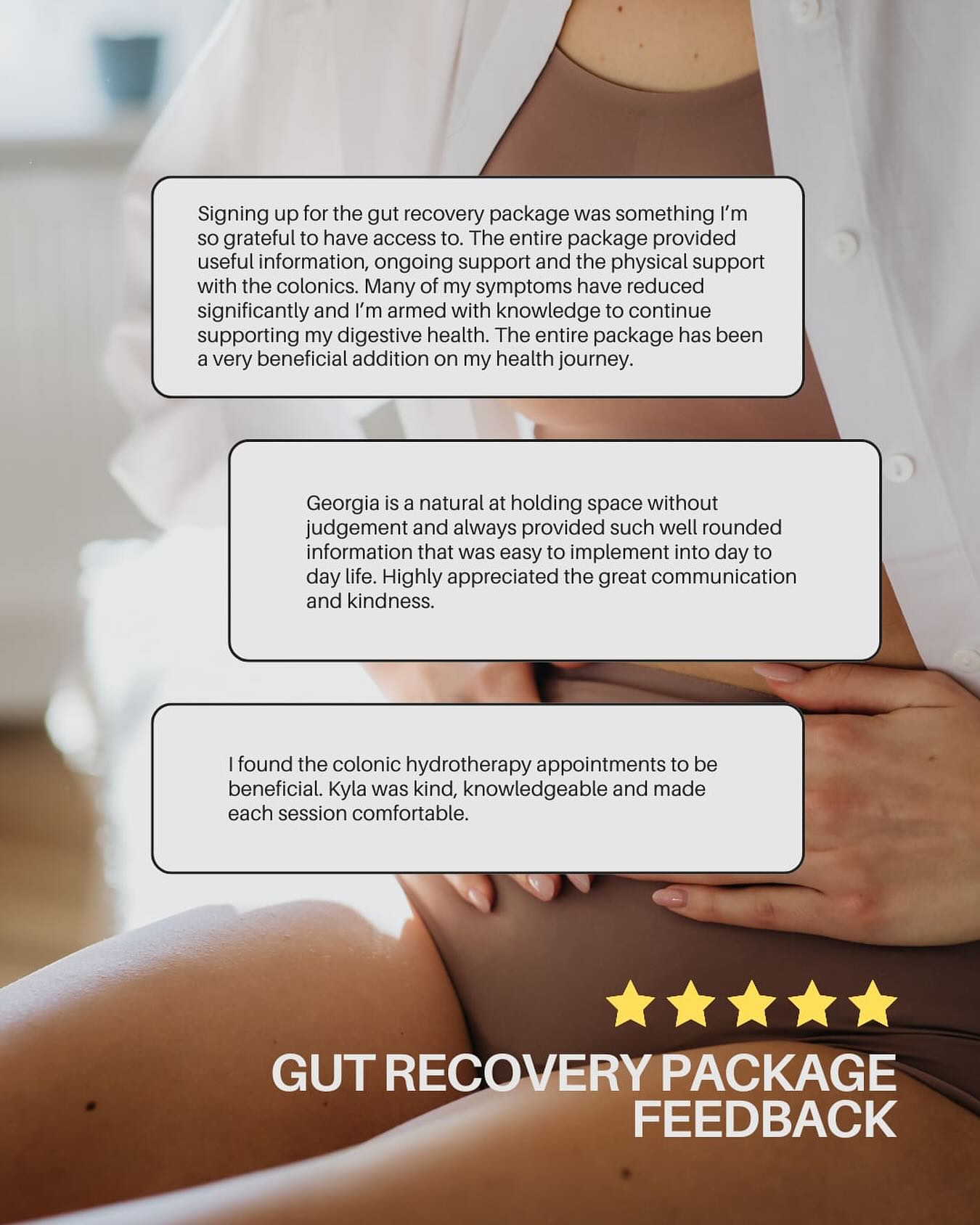 Want to know more about how our Gut Recovery Package can help?
Head to our website and check out the Gut Recovery Package tab, book a free discovery phone call to get started.