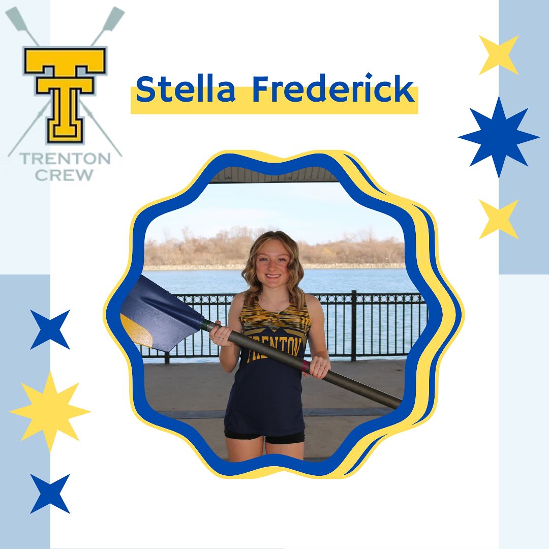 Senior spotlight: Stella Frederick 💙💛 Stella is currently in her 2nd season with the Trojan Crew, and she has played a major part in our recent successes. Stella has covered a lot of roles both leading our crews from the coxie seat, and behind the oar this year as a novice rower. Her positive and fun outlook naturally encourages the rowers around her, and it has helped motivate and shape this year’s team. We look forward to seeing all the great things Stella does as at University of Detroit Mercy!
#trentoncrew #rowing #classof2025
