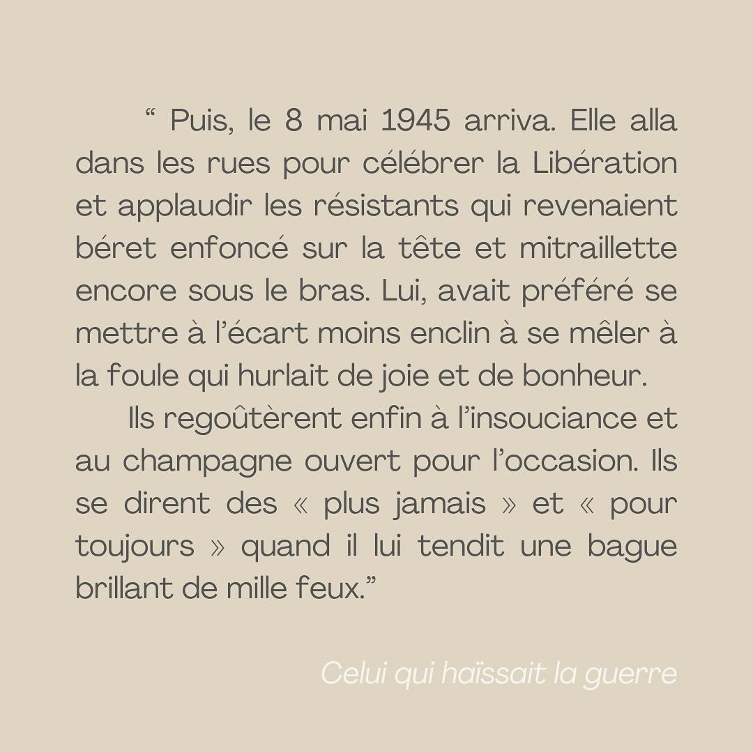 Extrait de « Celui qui haïssait la guerre ».
Disponible sur celuiqui.com
#bookstagram #2guerremondiale #liberationday #armistice #récit # Toulouse