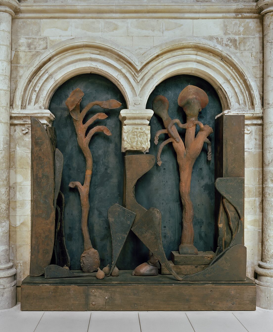 A selection of niches from Anthony Caro’s Chapel of Light/Chœur de lumière, Eglise Saint-Jean Baptiste de Bourbourg, Bourbourg, France, 2008
@ciacbourbourg
Chapel of Light - Niche 9: Fruits, 2007, Steel, stoneware and jarrah wood, 301.5 x 299.5 x 68.5cm
Chapel of Light - Niche 5: Watering Hole, 2007-2008, Steel and stoneware, 298.5 x 244 x 85cm
Chapel of Light - Niche 7: In the Undergrowth, 2007, Steel and stoneware, 294 x 238 x 22cm
Chapel of Light - Niche 1: The Deep, 2007, Steel, stoneware and concrete, 295 x 277 x 91.5 cm
#anthonycaro #ciacbourbourg #caro #anthonycarocentre #chapeloflight #bourbourg