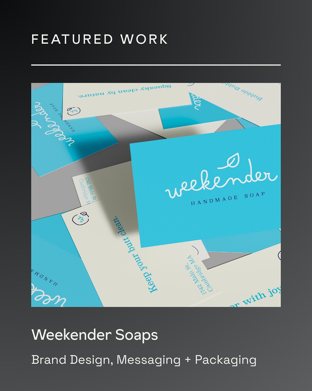 Say hello to Weekender Soaps — a small-batch soap brand with a playful twist.
We used a hand-drawn typeface, welcoming visuals, and cheeky copy to channel that easygoing, weekend escape energy.
DM us if you’re interested in branding or packaging work — we’d love to bring your vision to life.
⸻
#brandidentity #packagingdesign #smallbatchbrand #playfulbranding #soapbranding #creativeagency #handdrawntype #visualidentity #planetlobo #brandingstudio #branddesigners #whimsicalbranding #custompackaging #funbranding #designstudio
