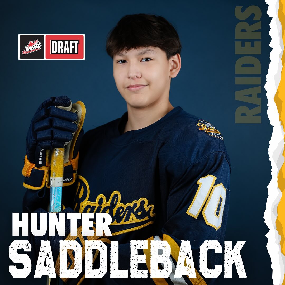 And another… Hunter Saddleback!
Selected in the 3rd round, 67th overall by the Medicine Hat Tigers in the WHL Draft!
Congrats, Hunter!
@raiders.sabres @aehl_ha @medhattigers