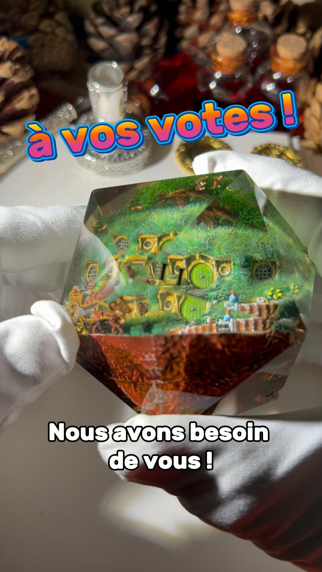 🗳️ On a besoin de vous, aventuriers !
Le prochain Déorama est en préparation… et c’est vous qui allez choisir la scène !
On approche doucement de la fin de notre toute première série limitée (coucou la Comté 👋), alors il est temps de se pencher sur le prochain décor à miniaturiser dans un dé géant. 🎲✨
Toujours dans l’univers du Seigneur des Anneaux, voici les 4 scènes en lice :
🏰 L’entrée dans la Moria
🔥 La chute de Gandalf et du Balrog
🗿 Le passage des Argonath
🔥 La chute de Denethor à Minas Tirith
💬 Votez en commentaire pour celle que vous aimeriez voir en Déorama !
La scène avec le plus de votes sera réalisée 💡 Fin des votes dans 1 semaine ! C'est à dire le 15 mai 2025 :D
#deorama #seigneurdesanneaux #lotr #fanart #miniature #dioramaart #dicegoblin
#lalooterie #artisanat #jdr #resine #handmade #pourtoi #faitmain #dnd #dés #dice #dnd5e #boutique #etsy
