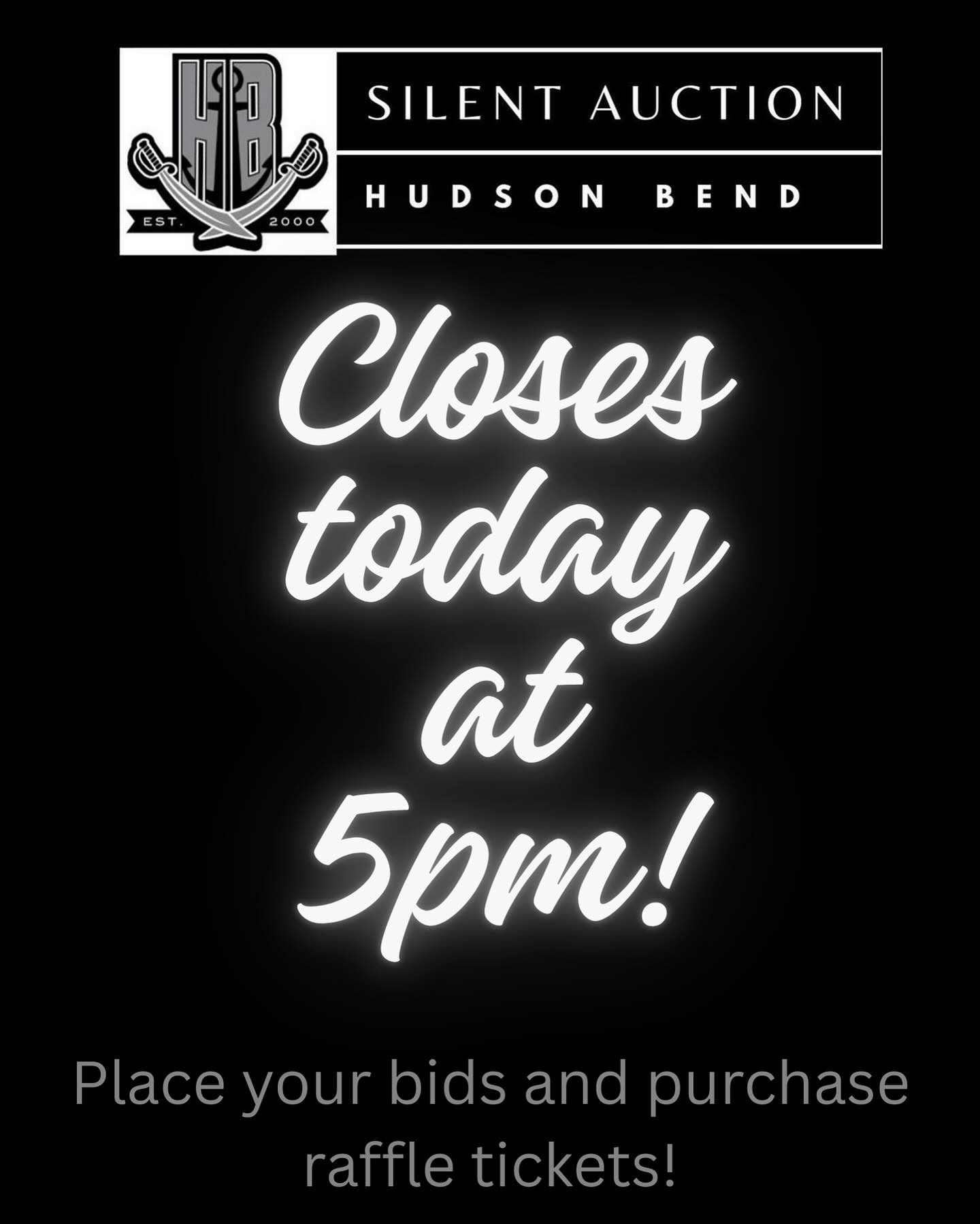 🚨It’s the final day to place your bids and purchase raffle tickets! Thank you for supporting our athletes! 🖤 🩶 #gobucs #hbms
