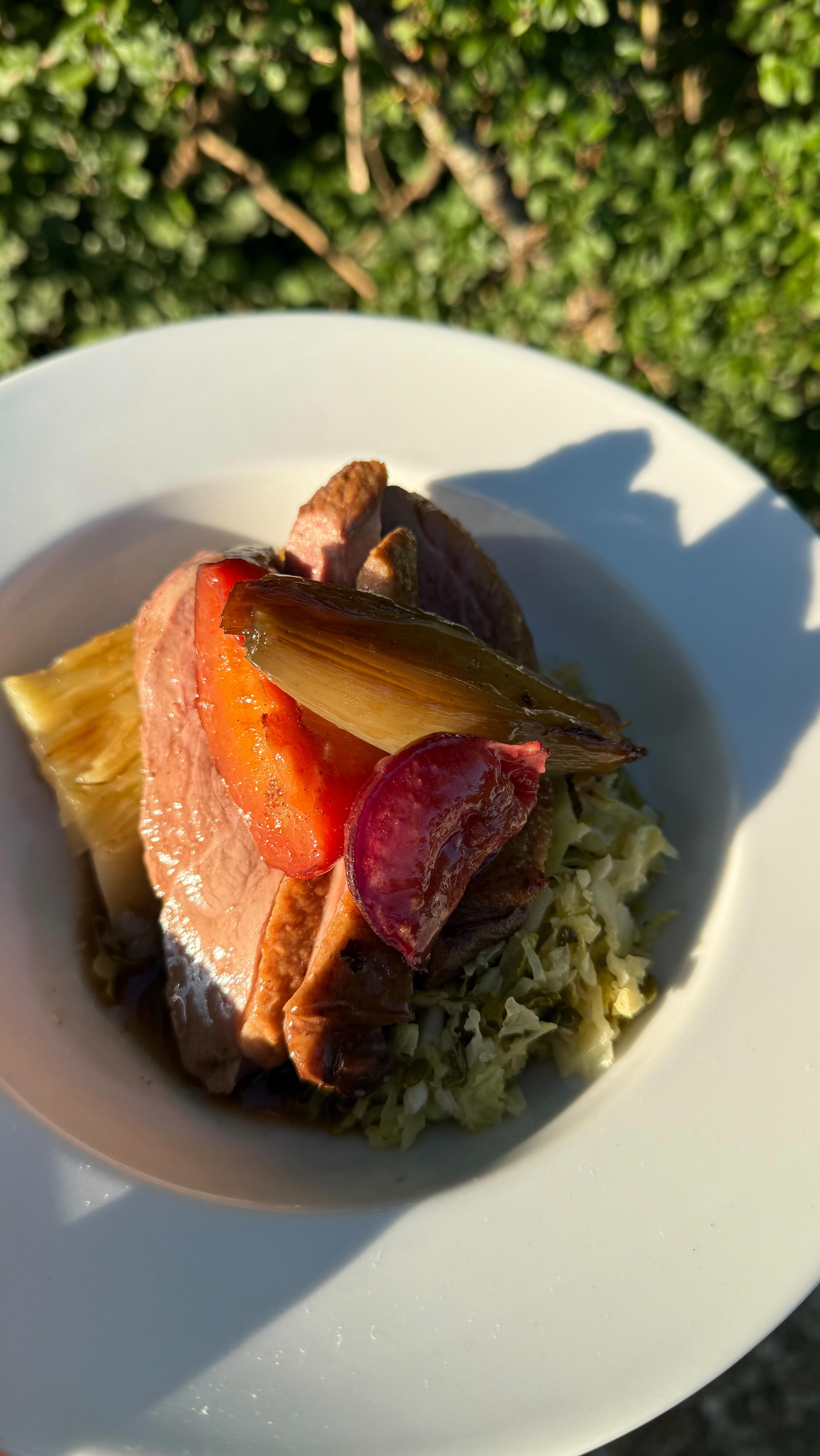 JESS & CHARLIE
What a stunning day, beautiful marquee set up from the best @alresfordmarquee and what a view!
Canapés & a 2 course plated for 140
🦆
Gressingham duck breast, roast
plum & shallot jus
Dauphinoise potatoes
Savoy cabbage & bacon Followed by a sticky toffee & clotted cream.
Such a fun family vibe home wedding, thanks for having us.
#marthahollis #hampshire #winchester #catering #food #wedding #caterer #love #weddingday #ido #marquee #partytime